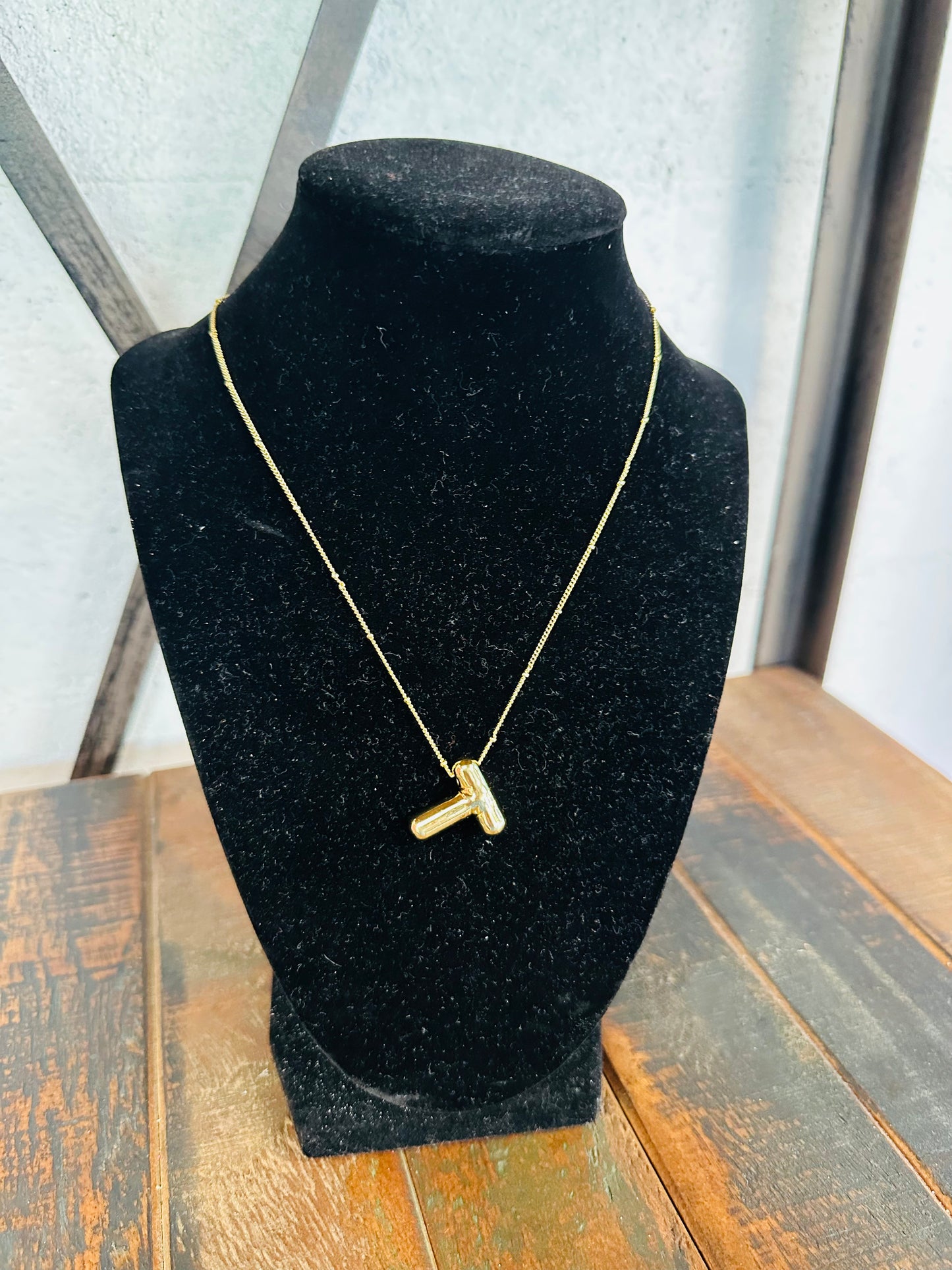 Initial Balloon Gold Necklace