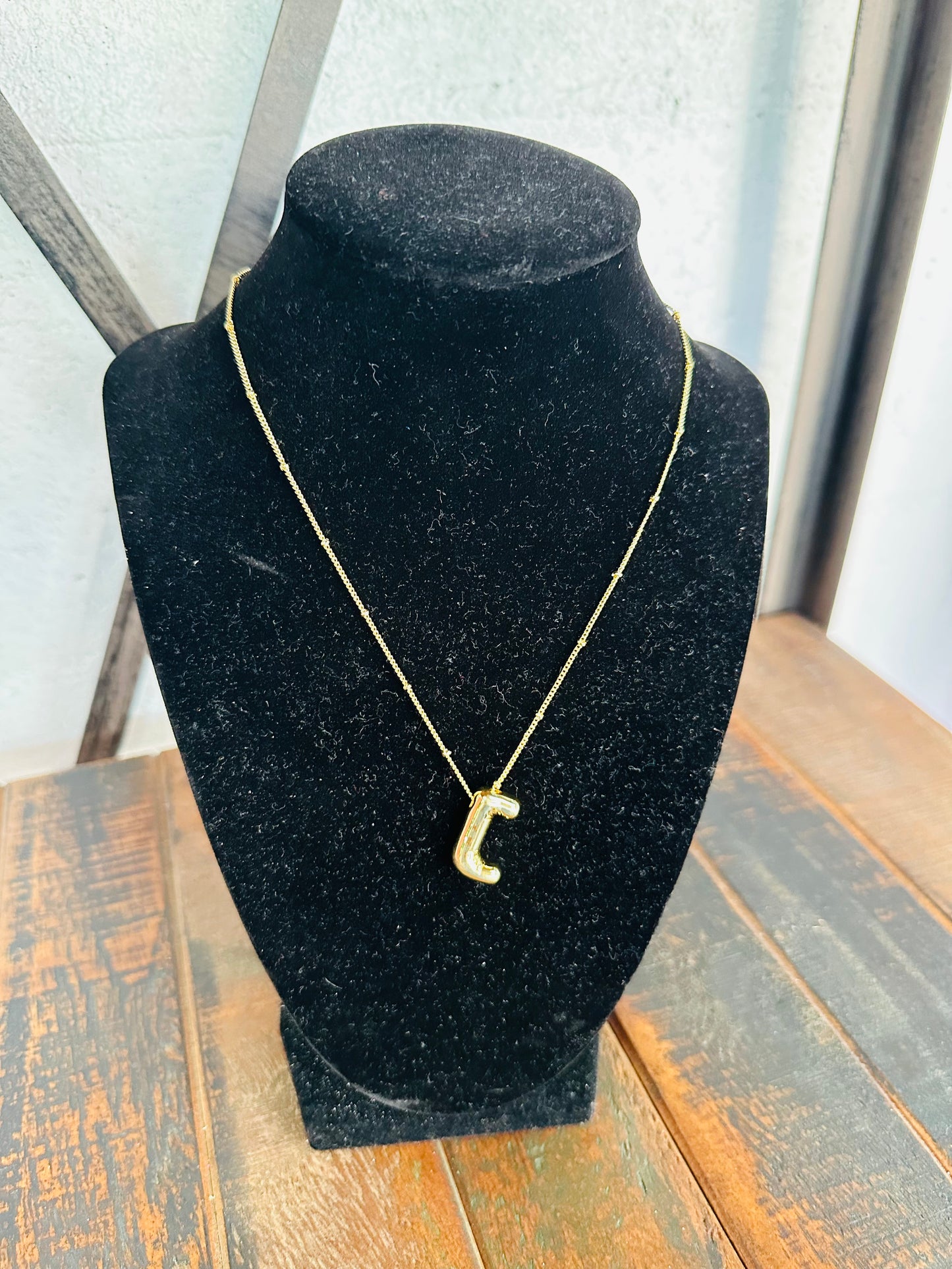 Initial Balloon Gold Necklace