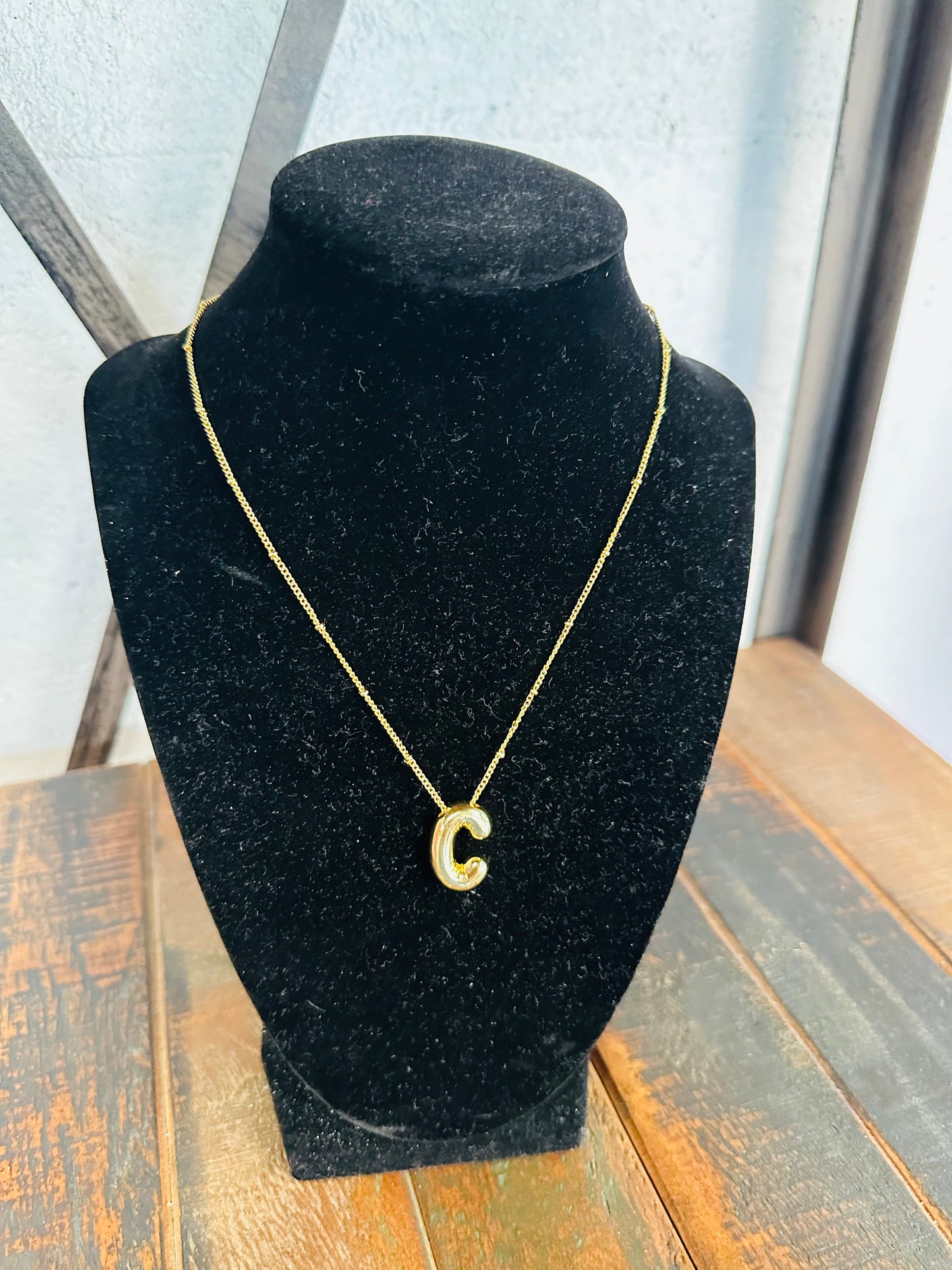 Initial Balloon Gold Necklace