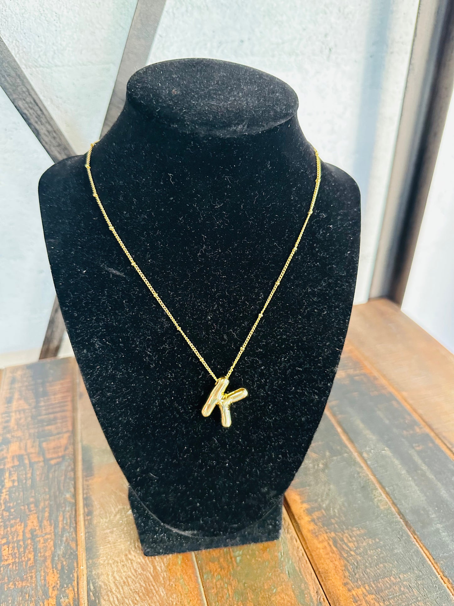 Initial Balloon Gold Necklace