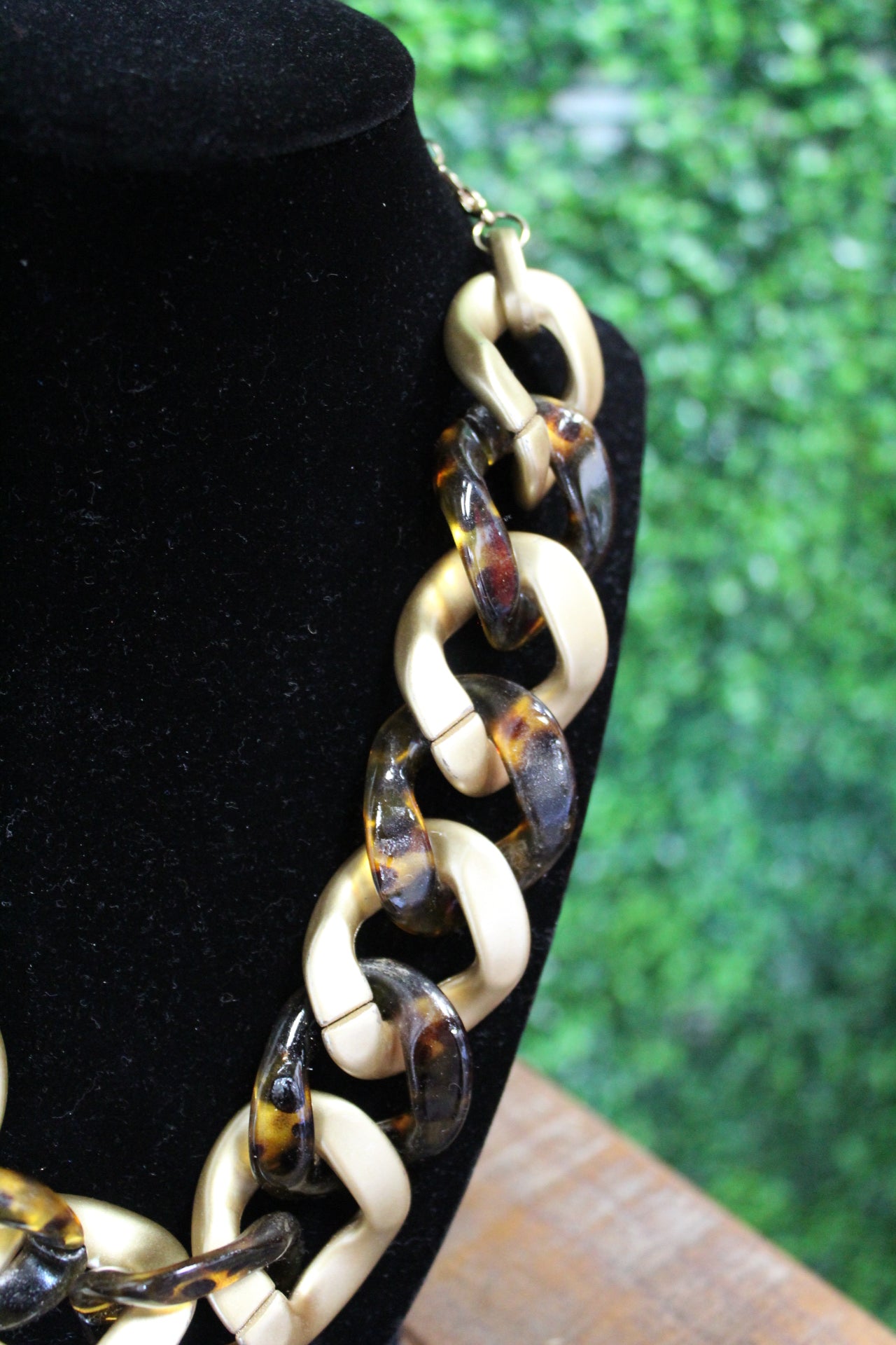 Tortoise & Gold Chain Necklace