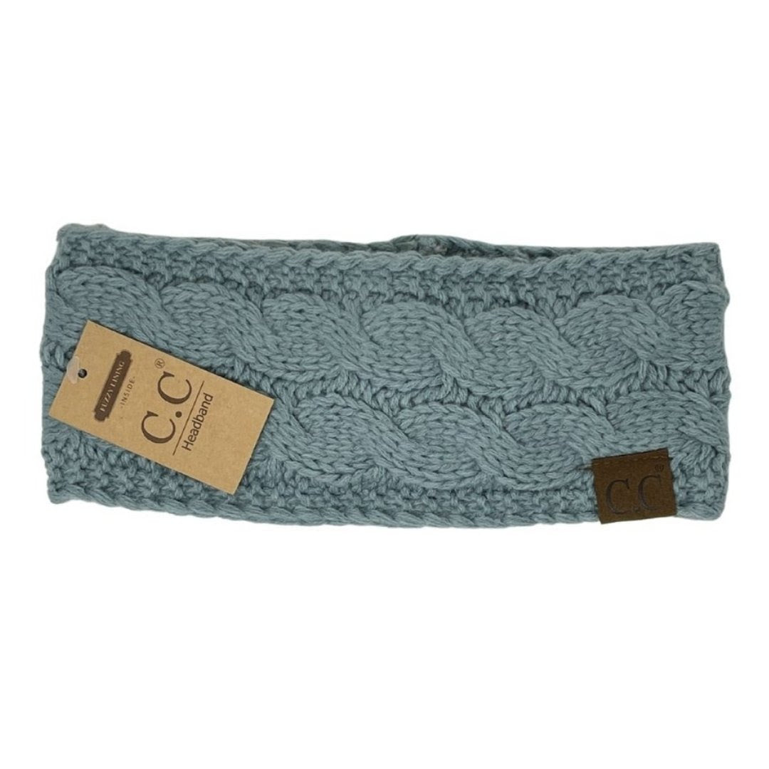 Solid Cable Knit C.C. Head Wrap