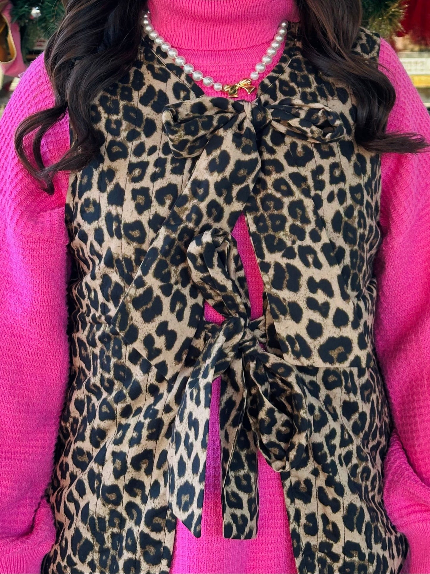 The Teagan Leopard Print Vest