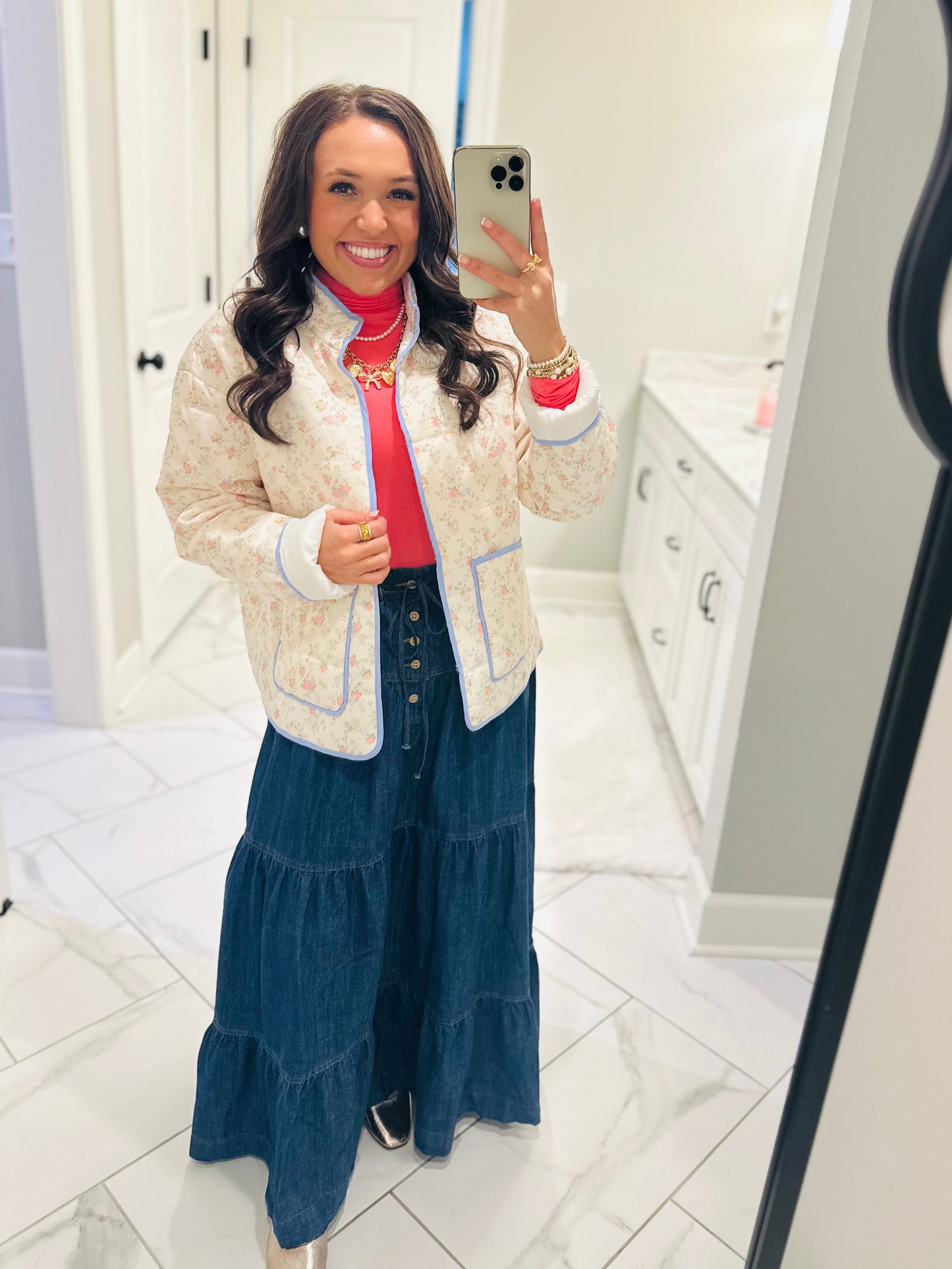 The Eloise Floral Quilted Jacket