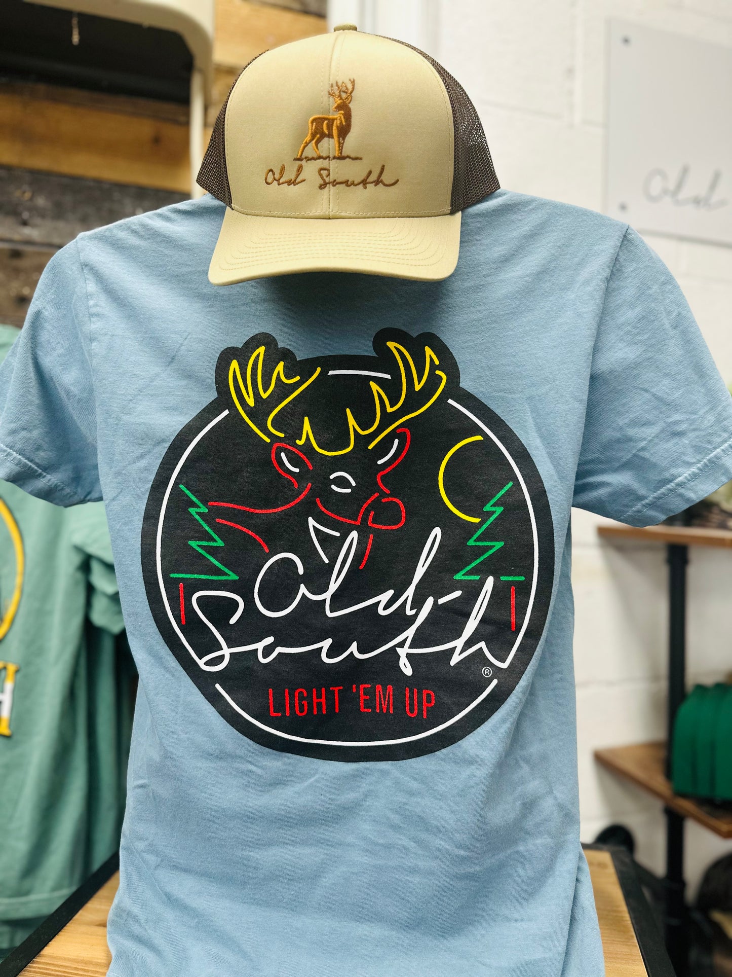 Neon Deer Sign Short Sleeve Tee