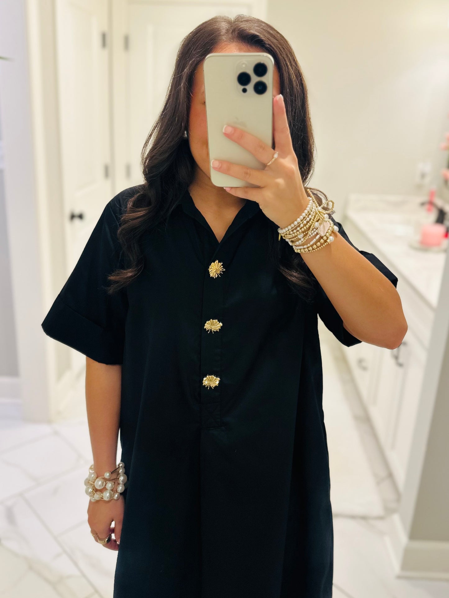 The Delaney Black Midi Dress