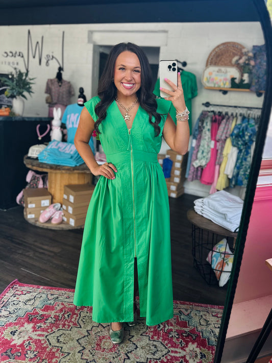 The Libby Green Midi Dress