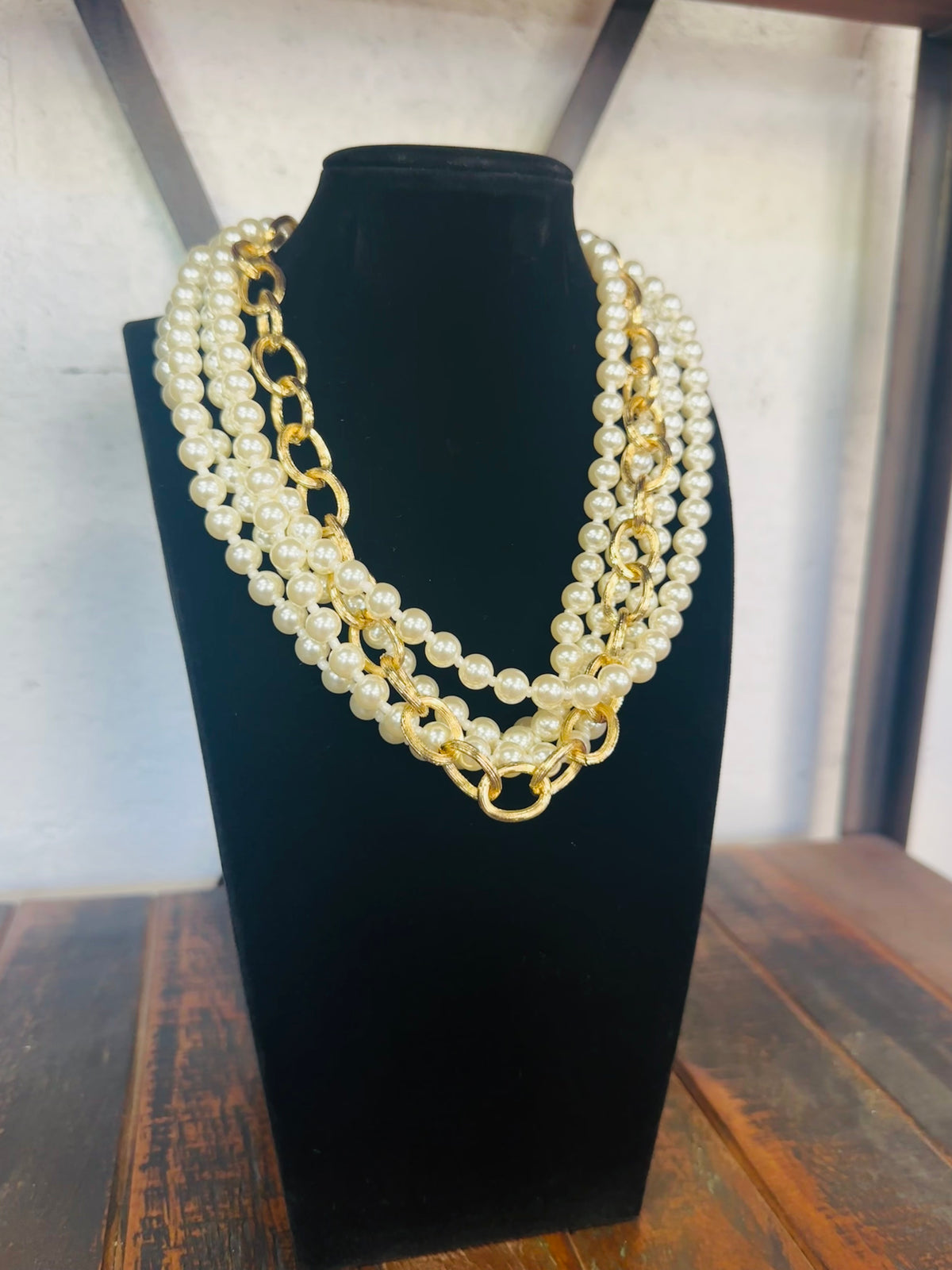 4 Pearl Layered Necklace