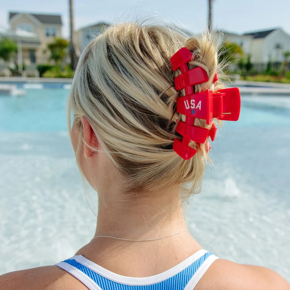 Classic USA Red Hair Clip