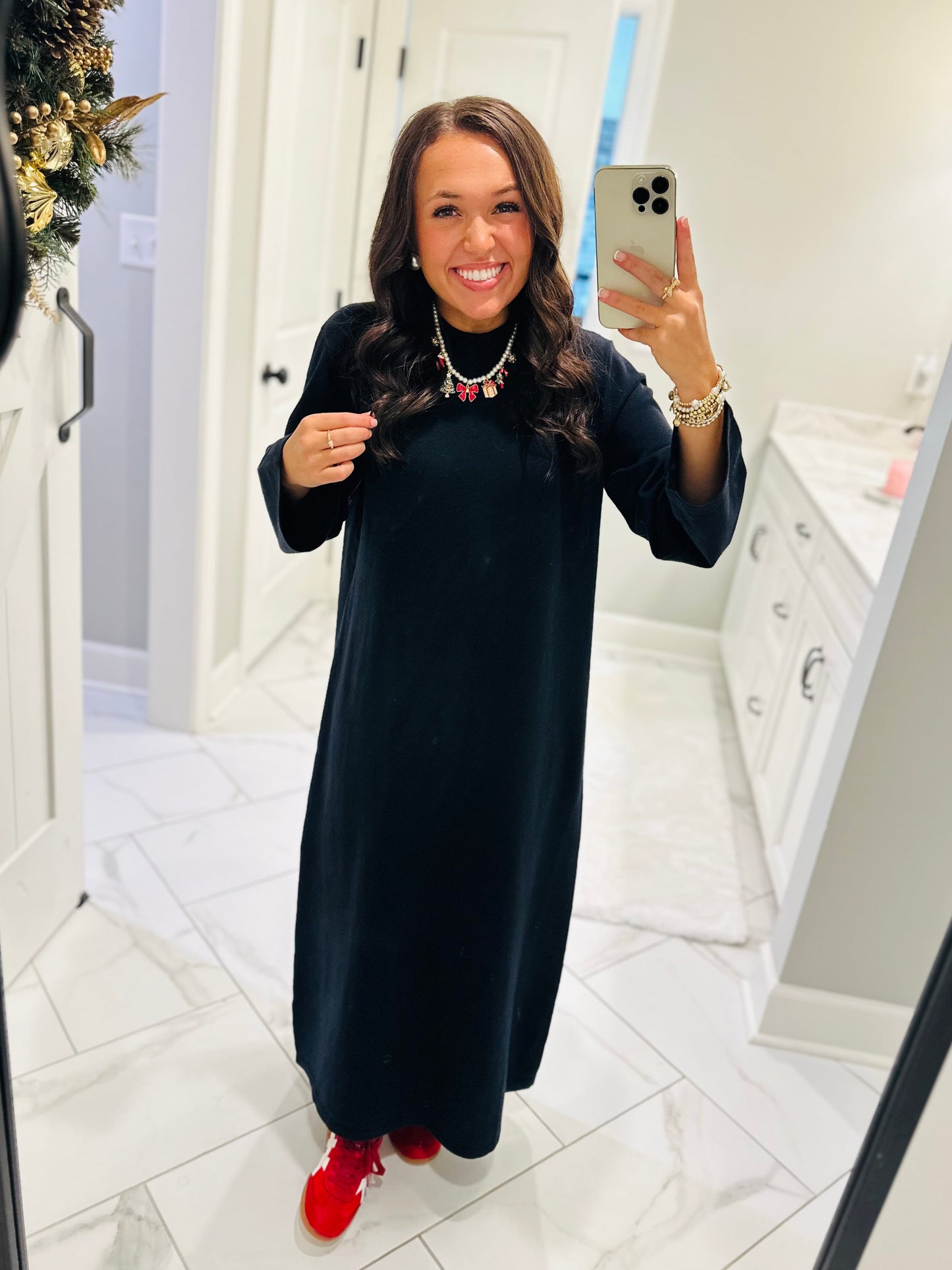 The Black Sweater Midi Dress