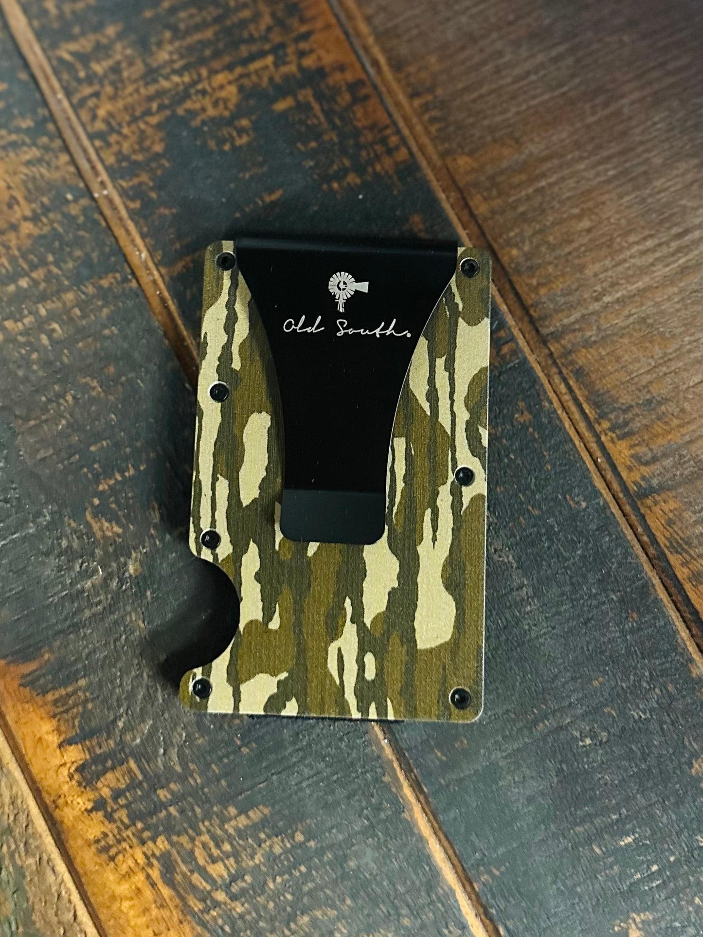 Thicket Camo Grit Aluminum Slim Wallet with Money Clip