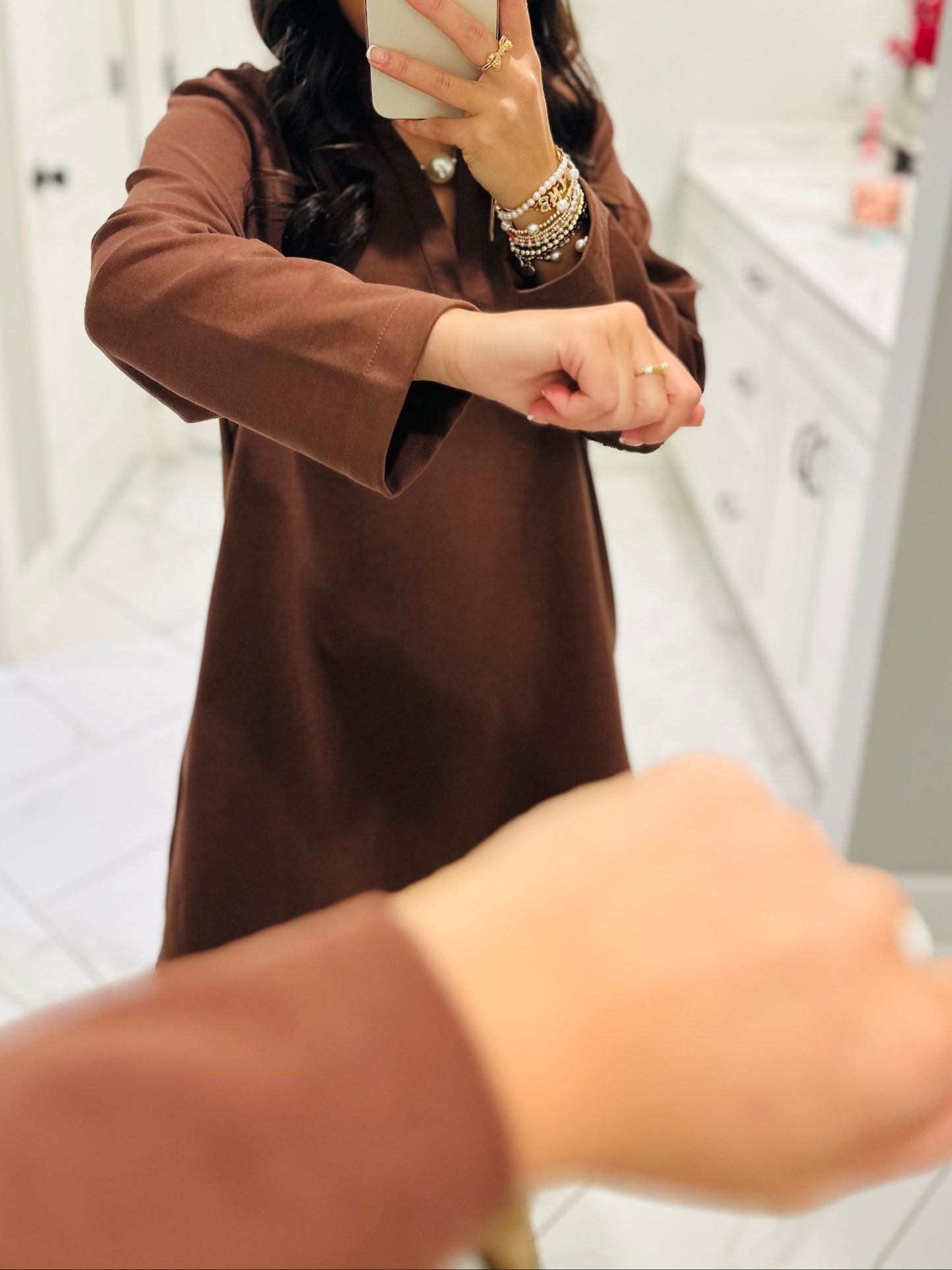 The Nicole Brown Long Sleeve Dress