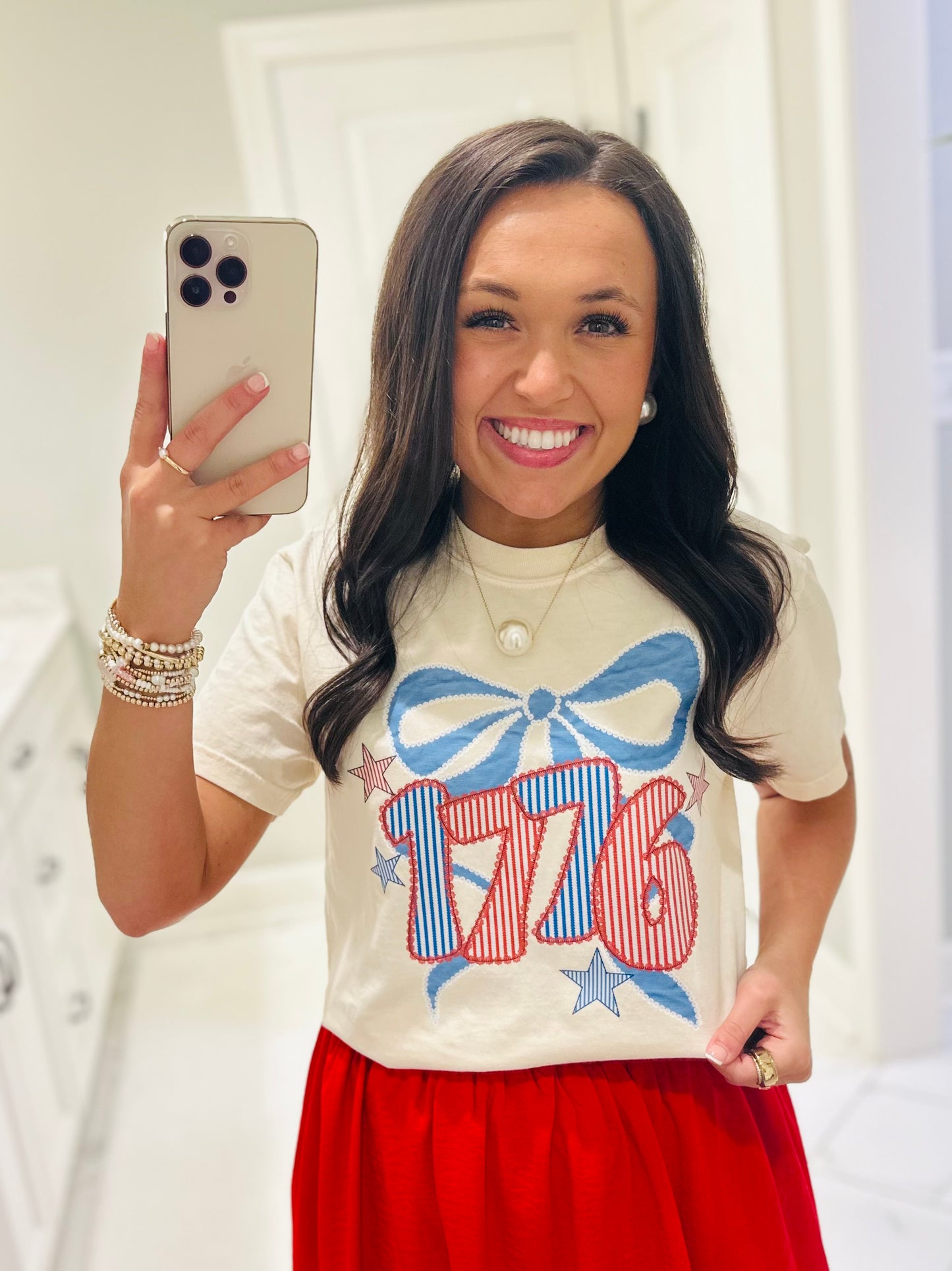 The 1776 Coquette Bow Tee