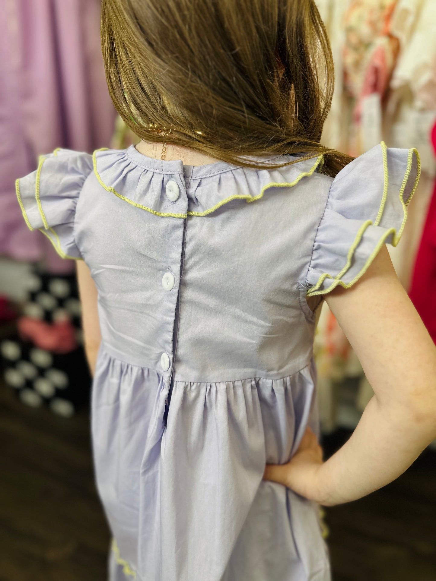 The Lavender Easter Smocked Embroidered Dress - Toddler