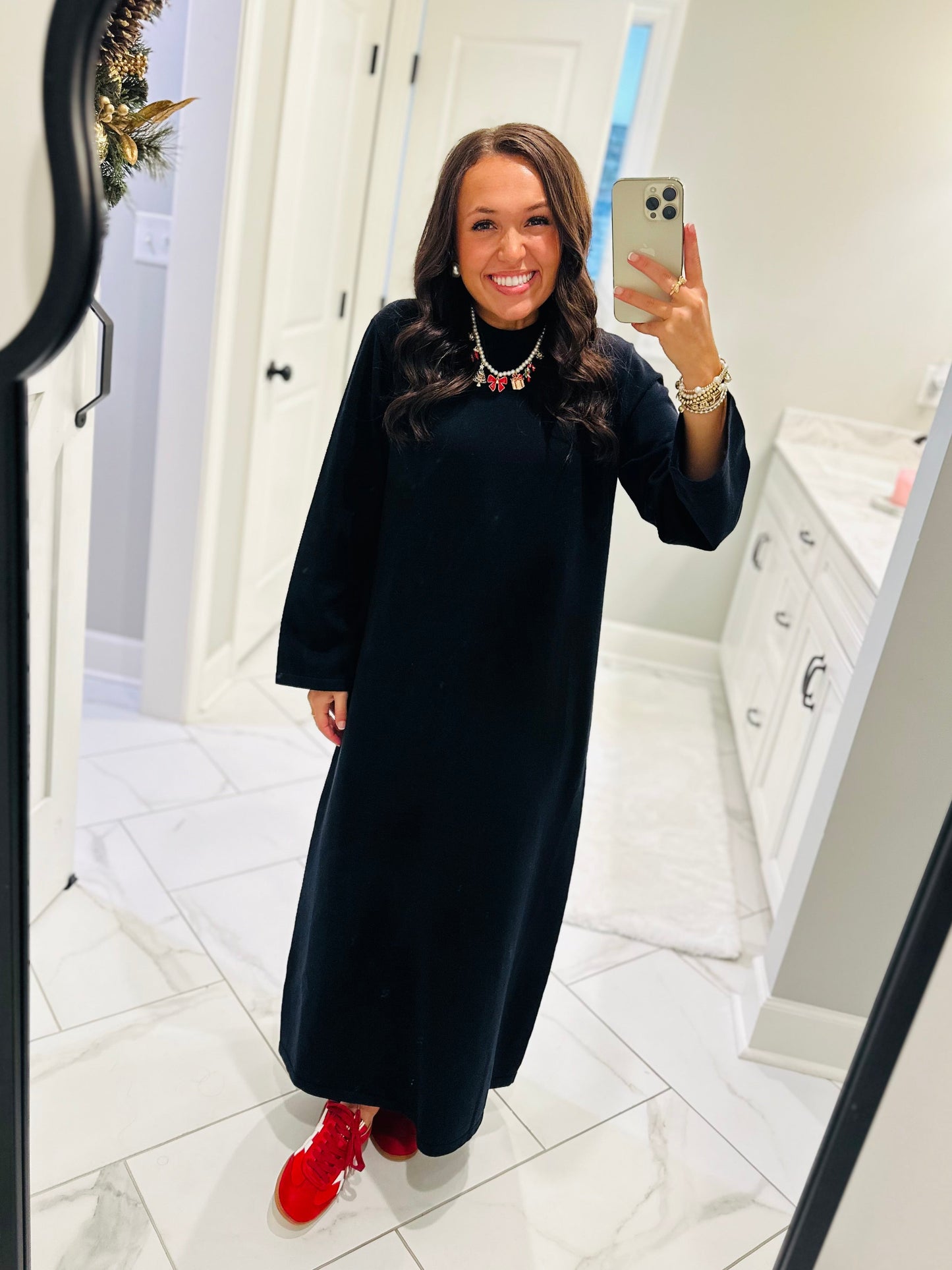 The Black Sweater Midi Dress