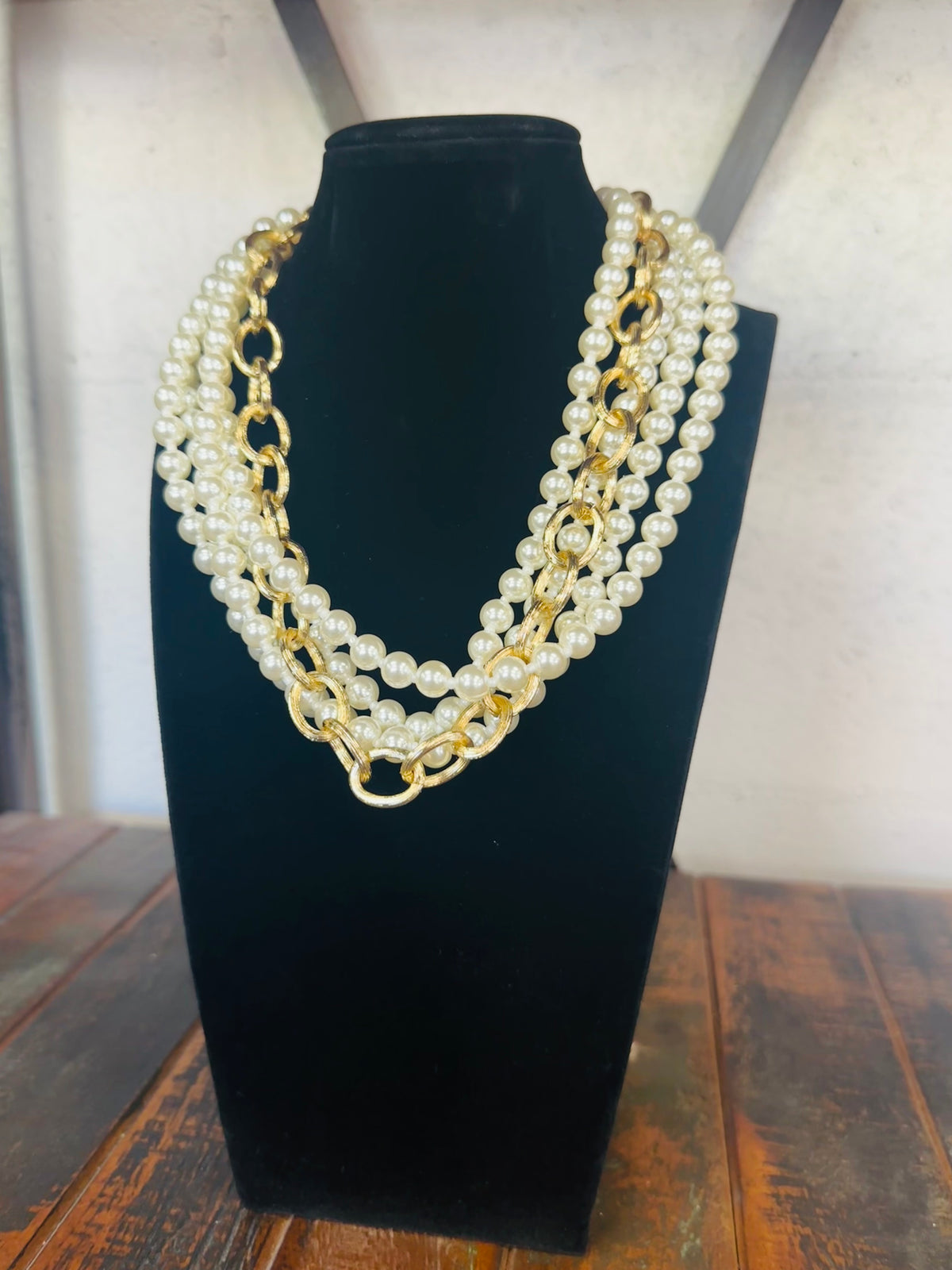 4 Pearl Layered Necklace