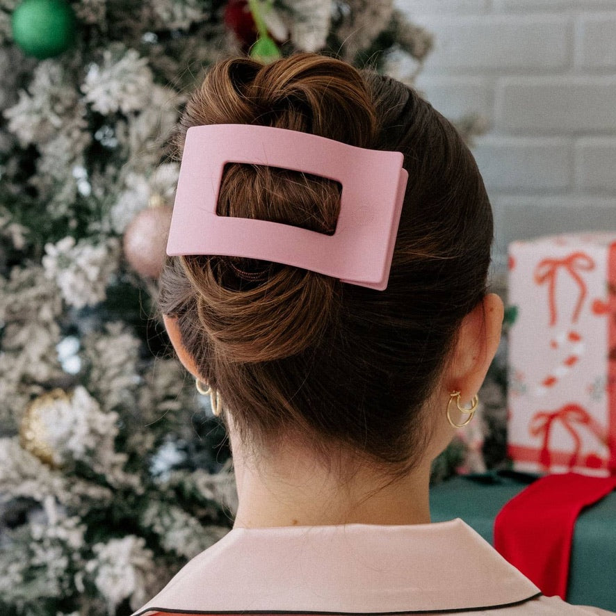 Merry Pinkmas Rectangle Flat Hair Clip