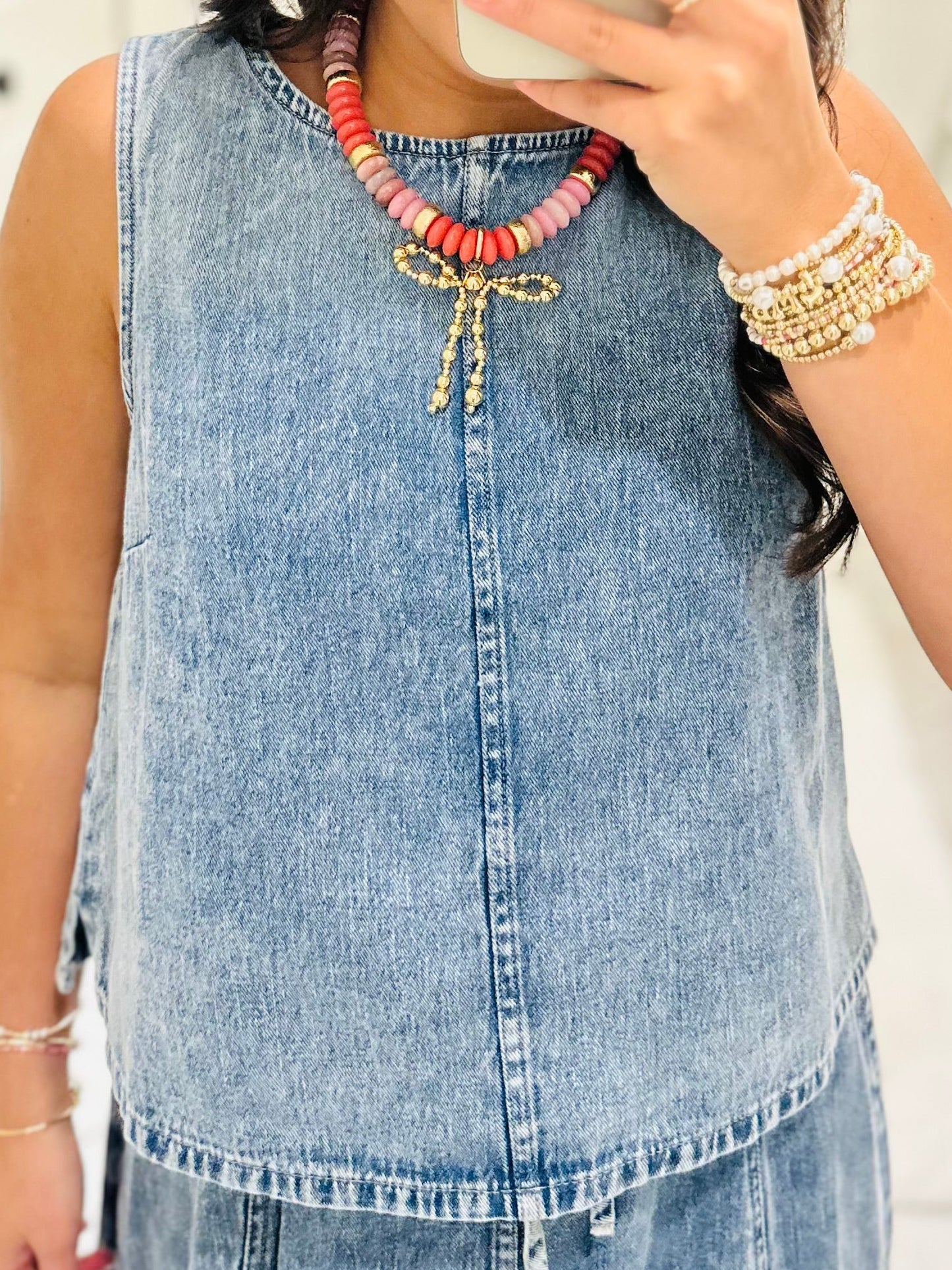 The Sadie Rae Denim Top + Skirt Set