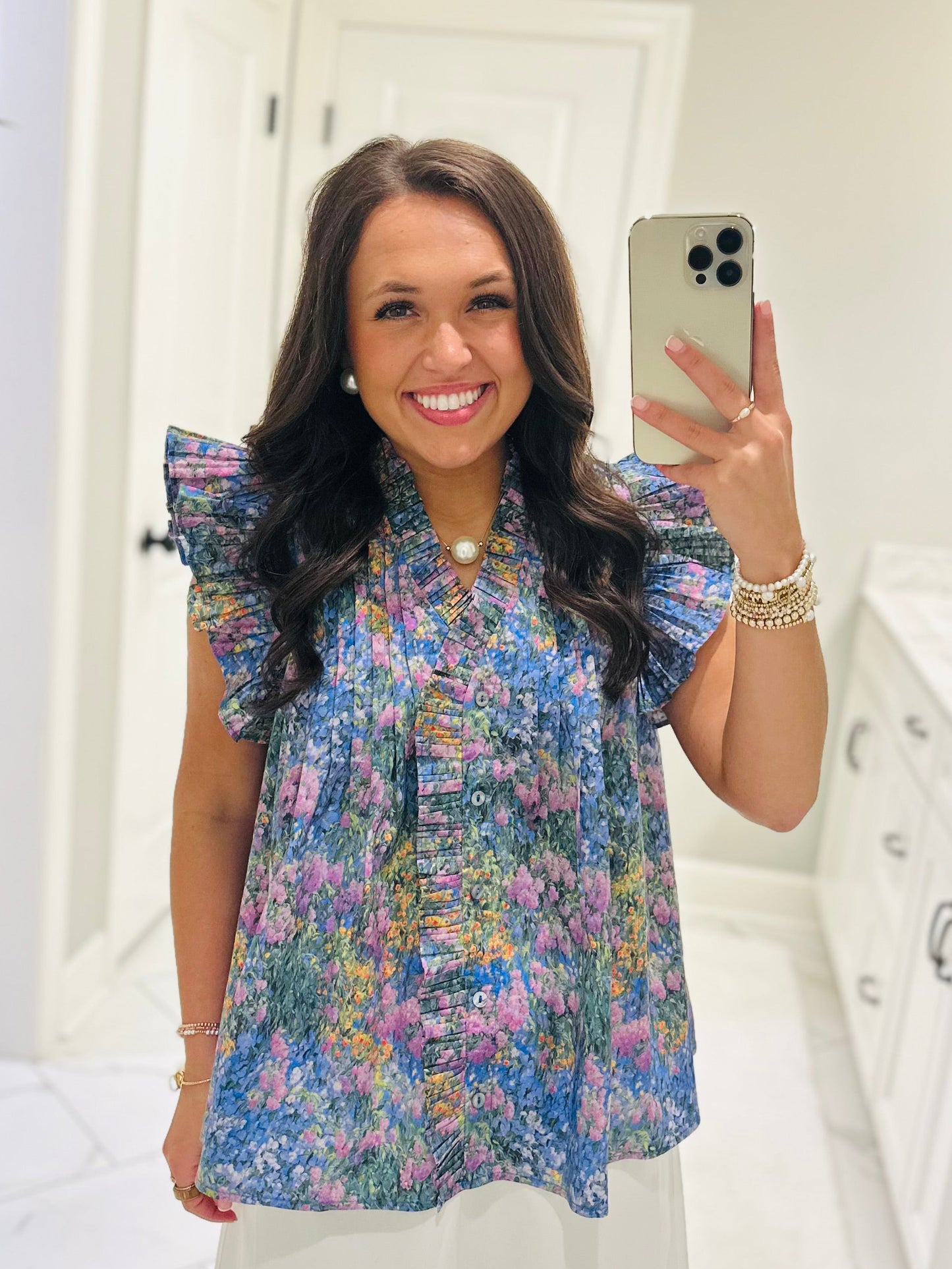 The Darcy Blue Floral Top