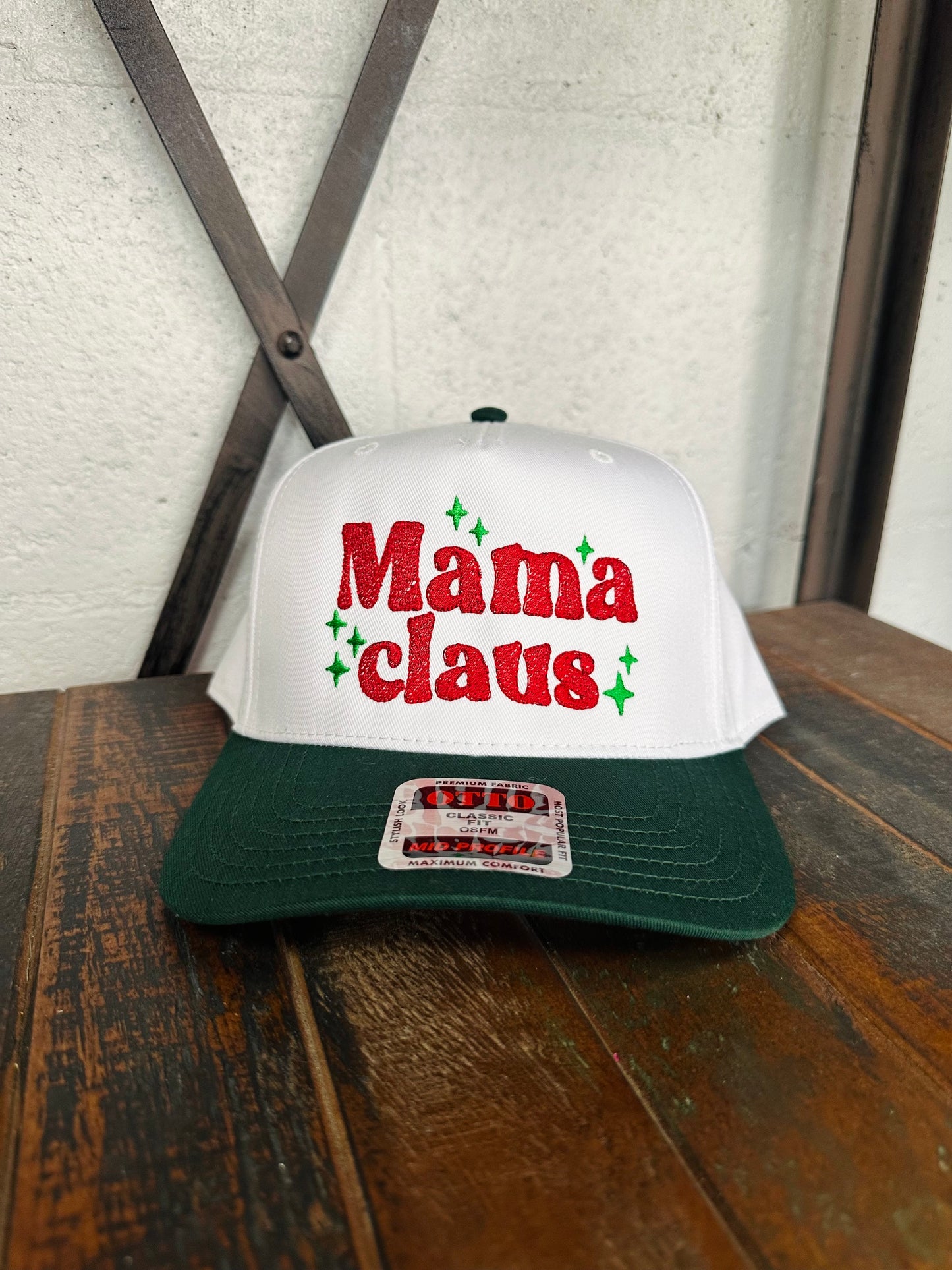 Mama Claus Embroidered Vintage Hat