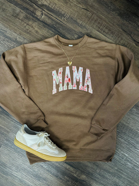 The Brown Mama Floral Patchwork Embroidered Sweatshirt