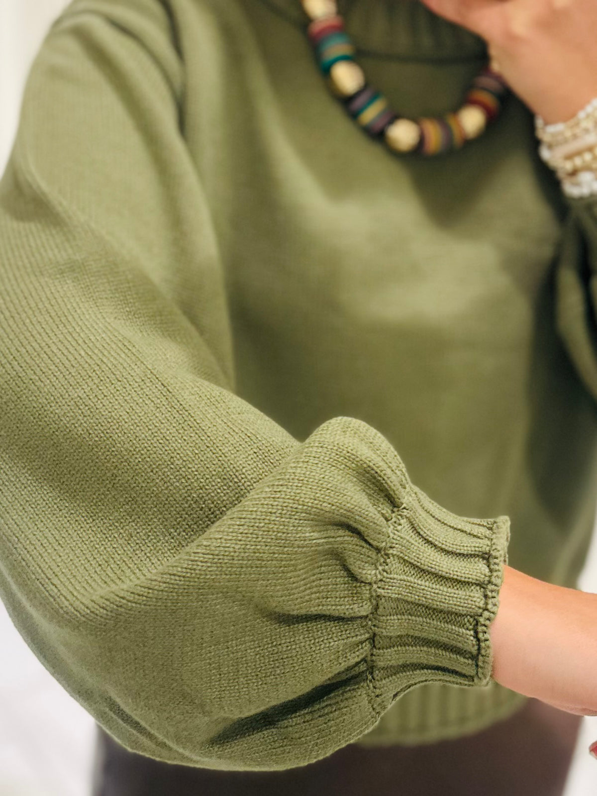 The Lydia Olive Green Sweater