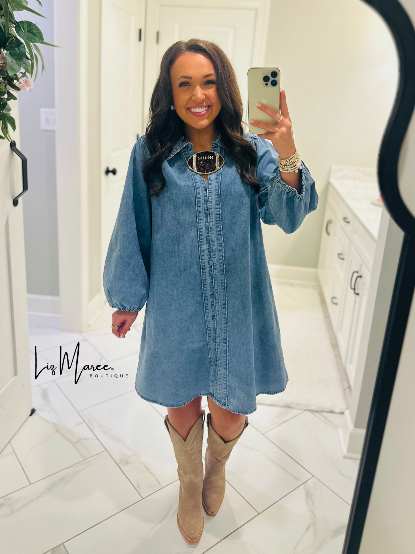 The Drew Button Down Denim Dress