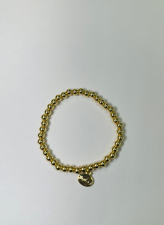 5MM Ball Bead Gold Bracelet