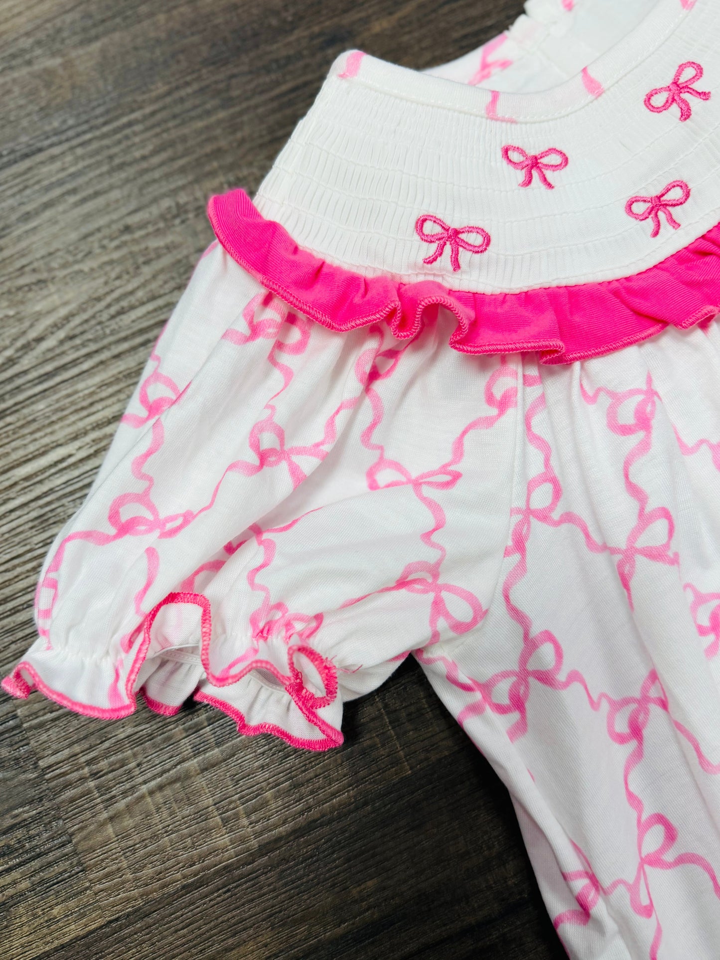 The Pink Bow Embroidered Dress - Toddler