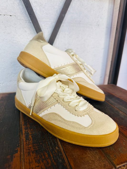 The Dixie Beige Gold Sneaker