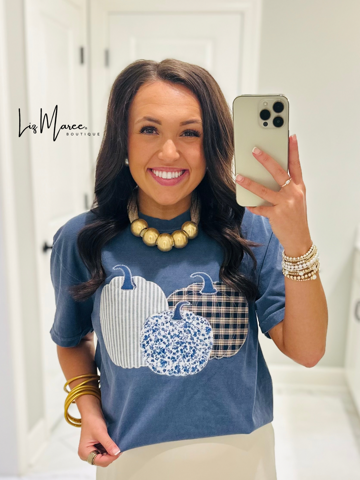 The Pumpkin Trio Embroidered Tee