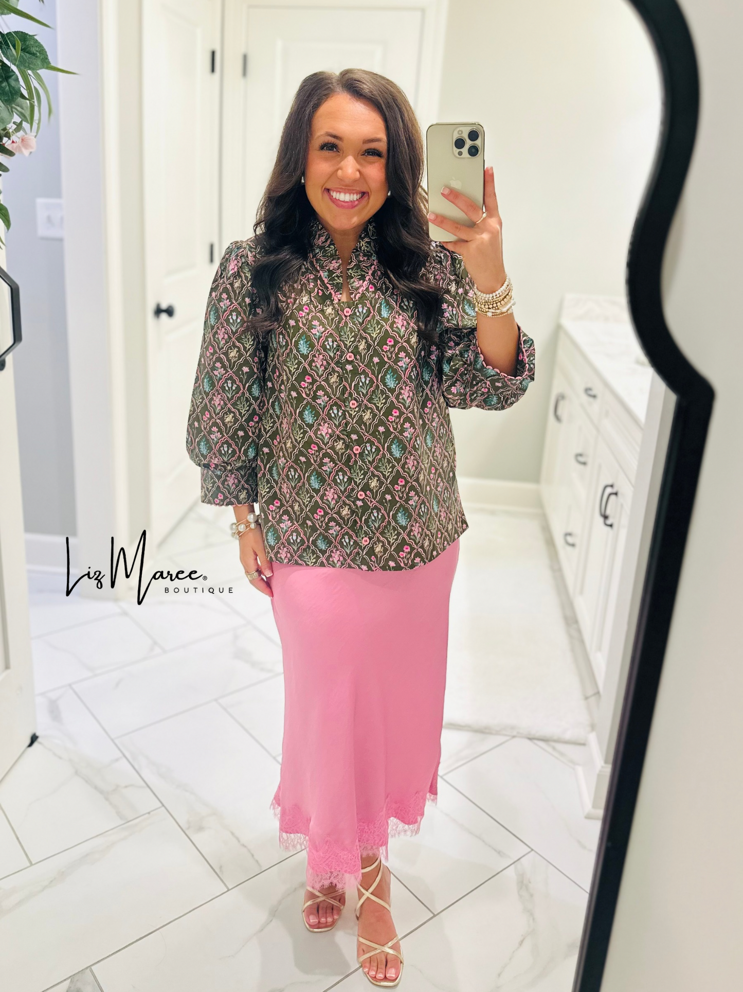 The Lilah Brown Floral Top