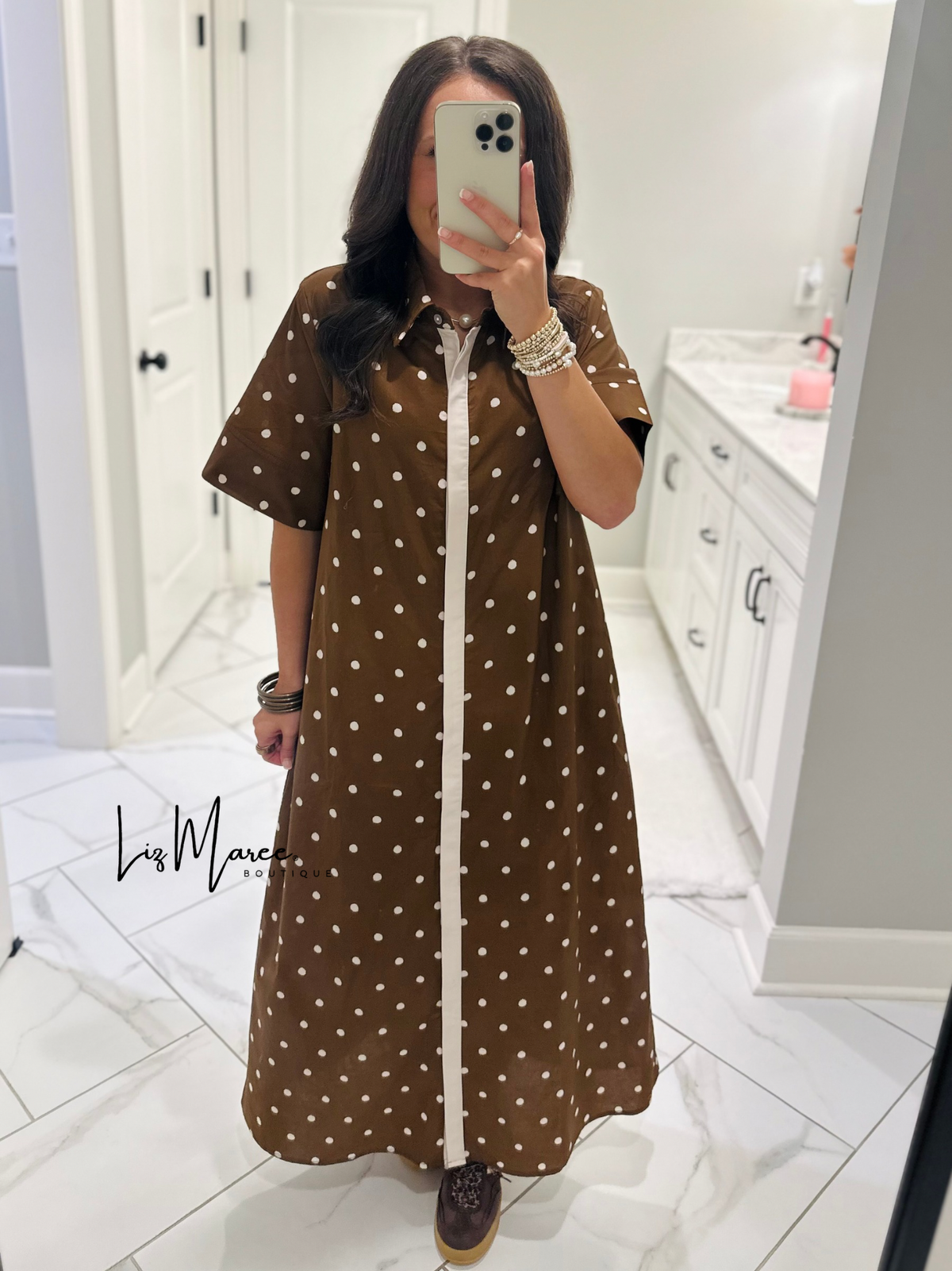 The Ruth Brown Polka Dot Midi Dress