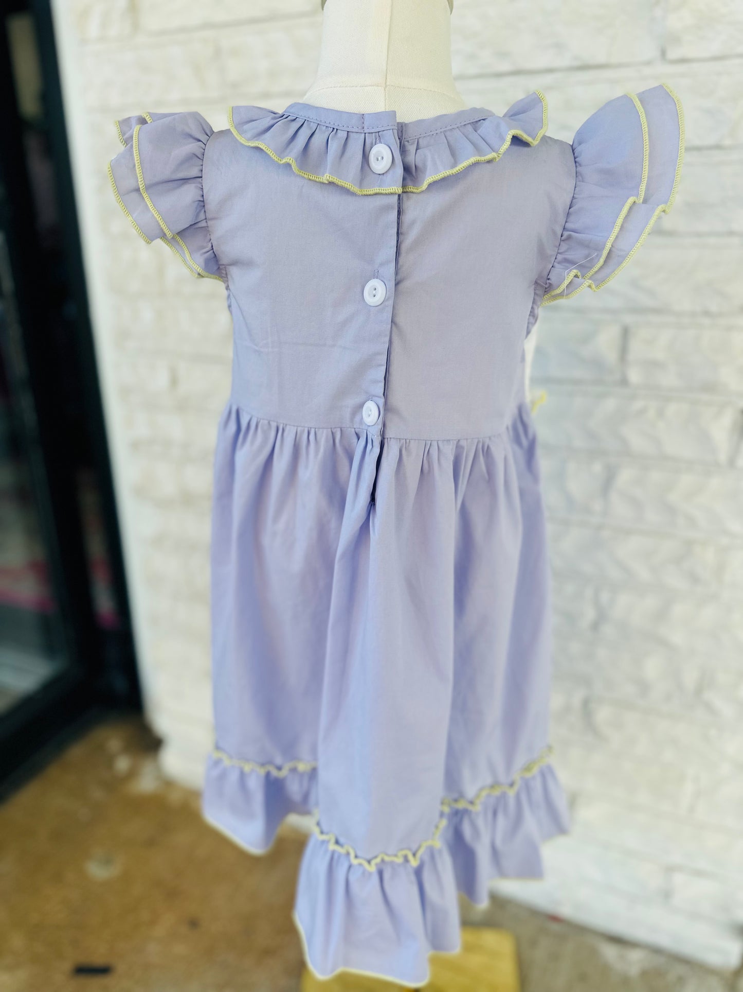 The Lavender Easter Smocked Embroidered Dress - Toddler