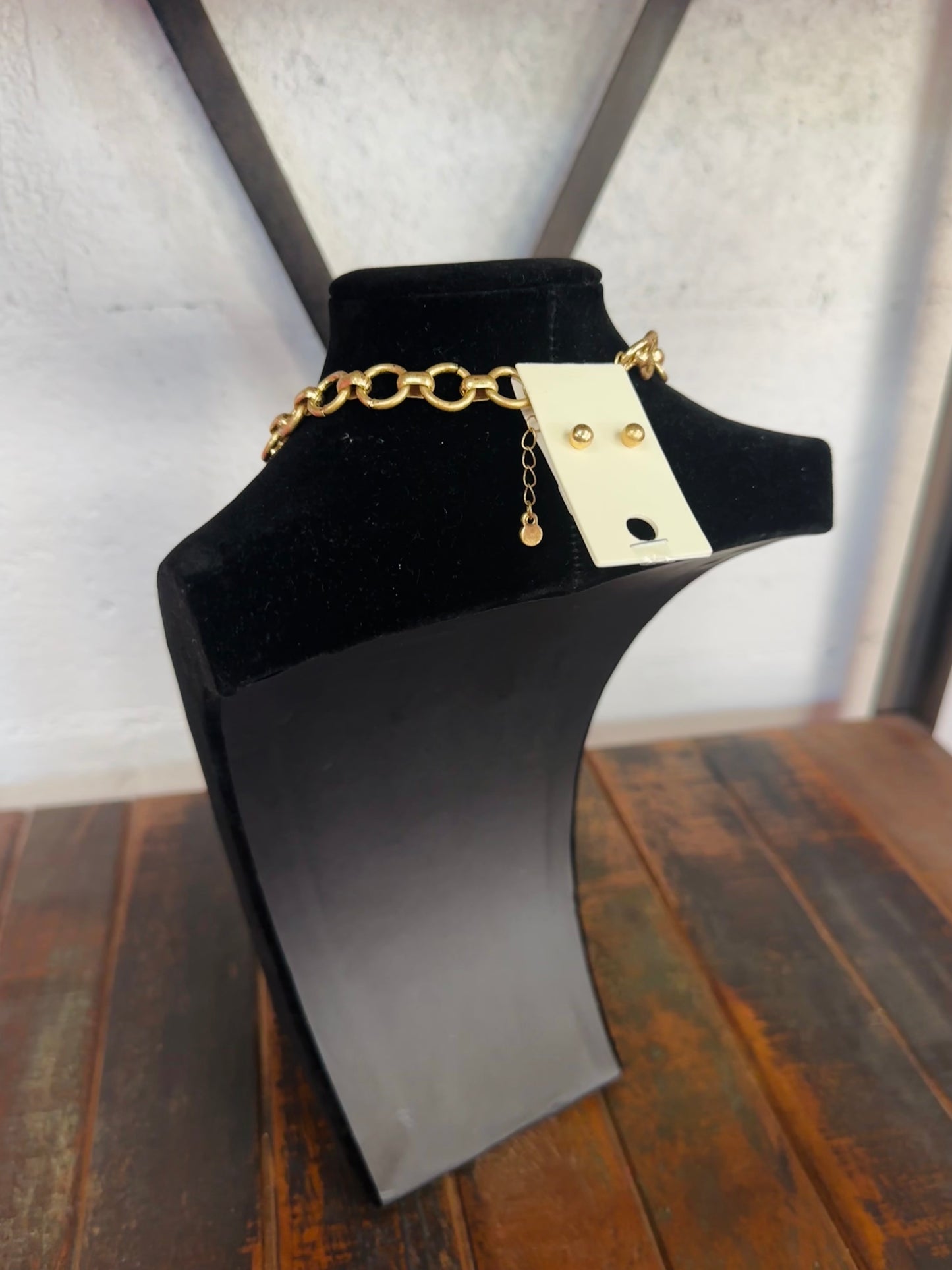 Dark Green Square Stone Pendant Necklace