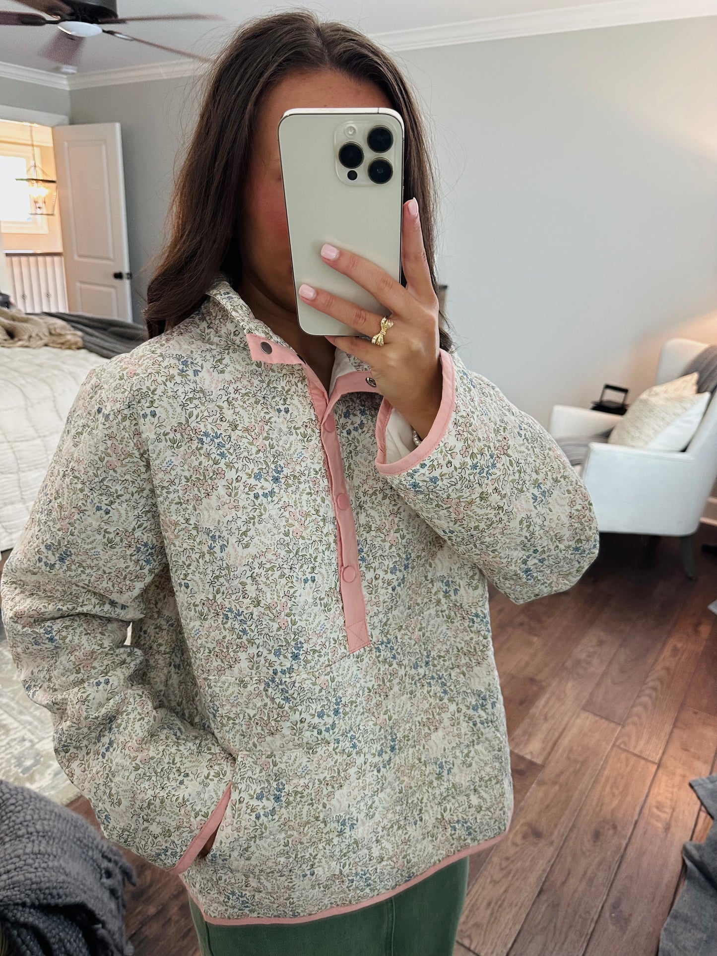The Ditsy Floral Quilted Pullover