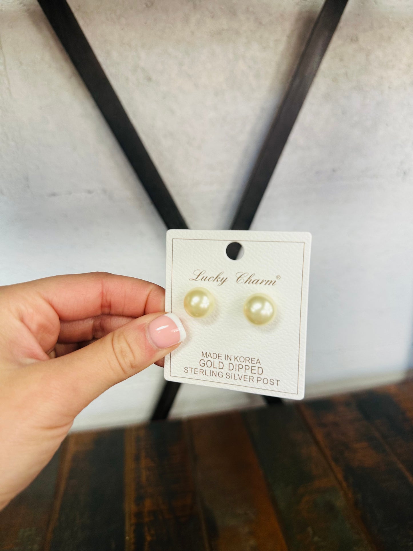 12mm Cream Pearl Stud Earring