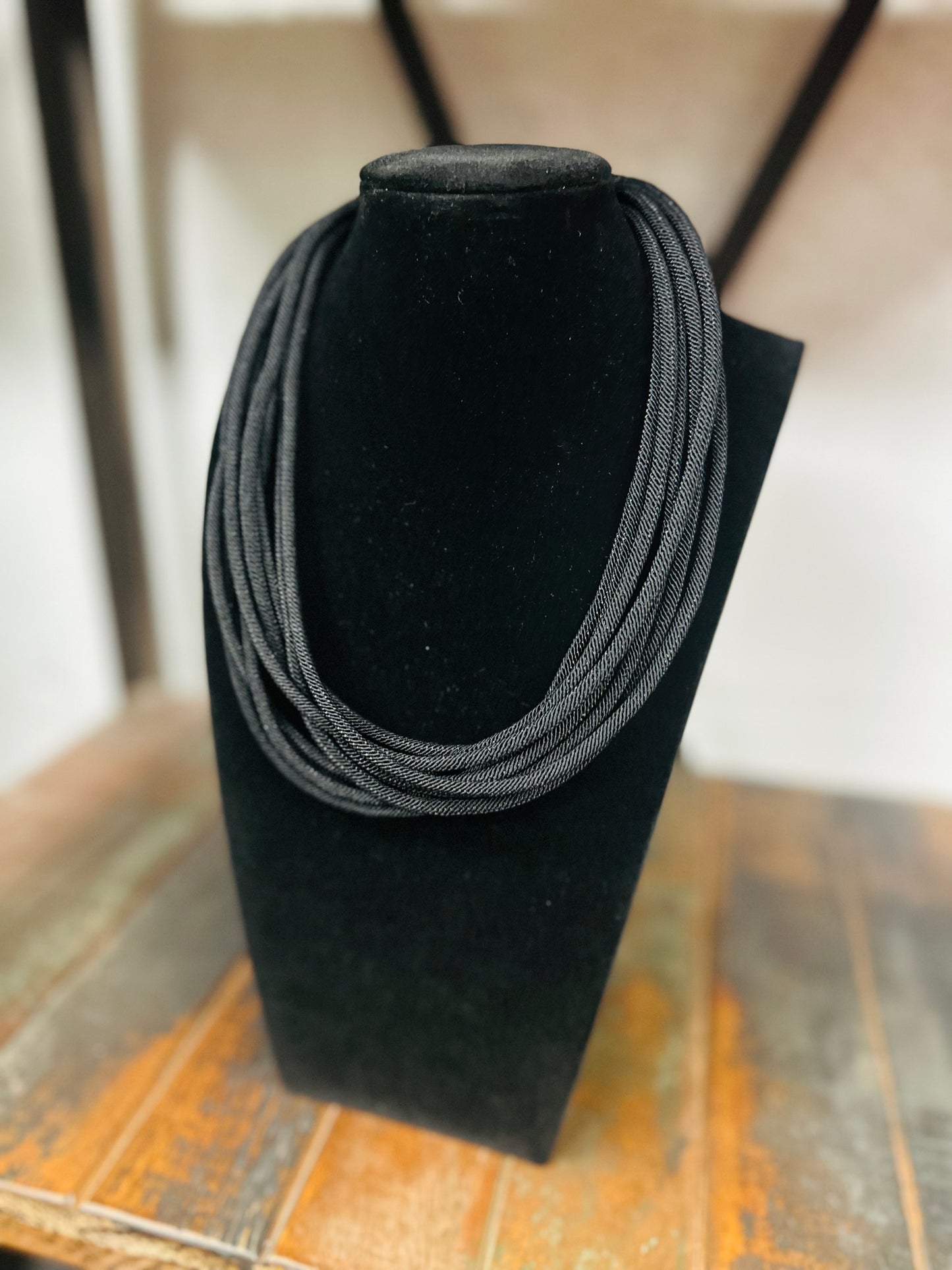 8 Strand Necklace - Black