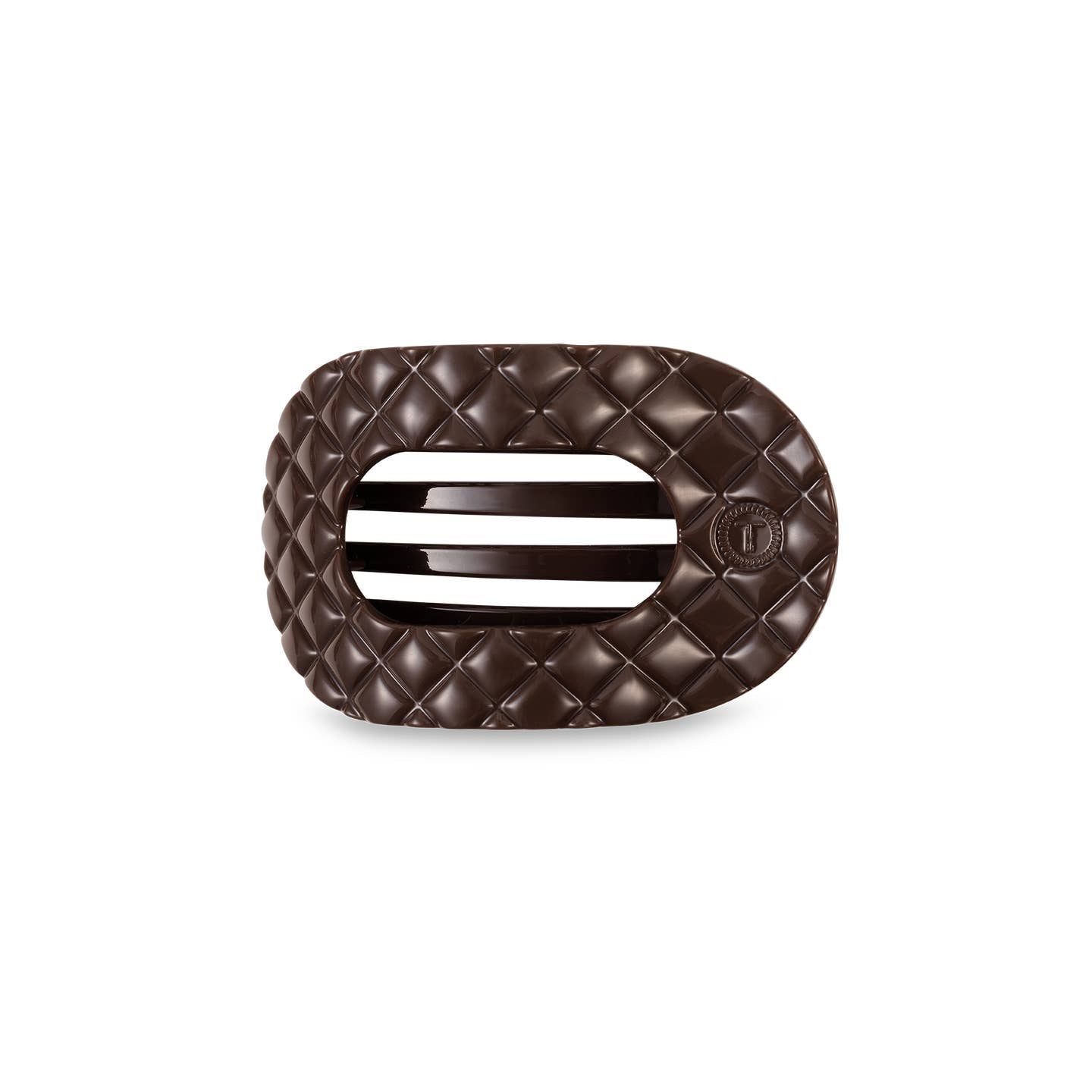 Truly Taupe Quilted Round Flat Hair Clip