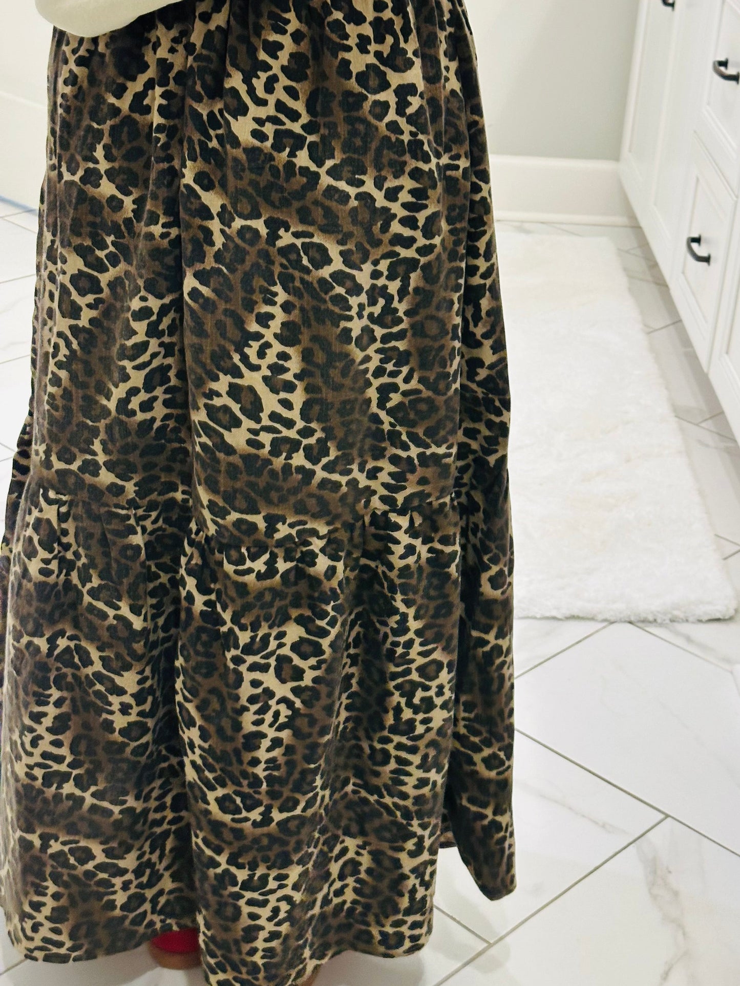 The Cass Mocha Leopard Maxi Skirt