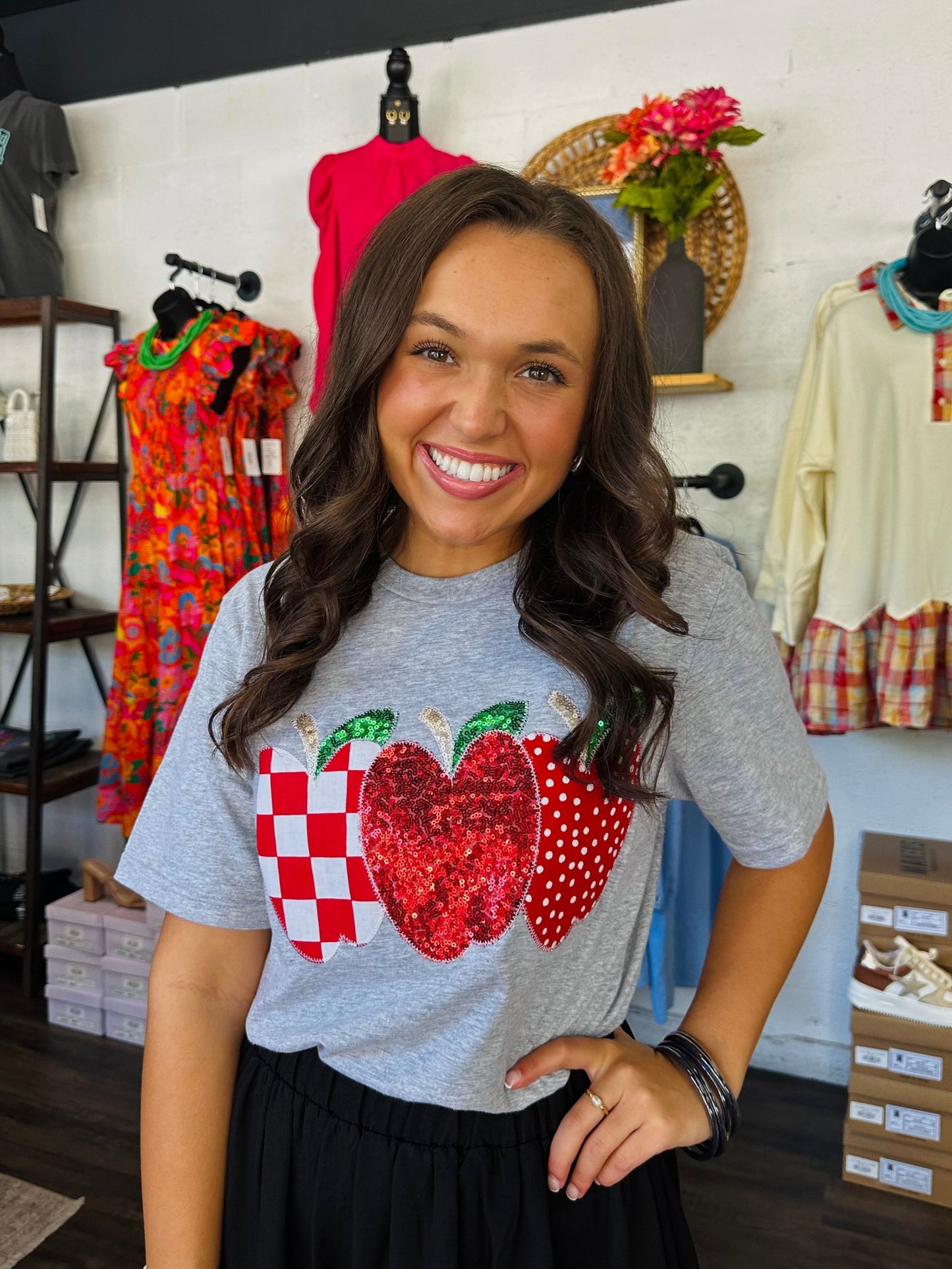The Teach Apple Embroidered Tee