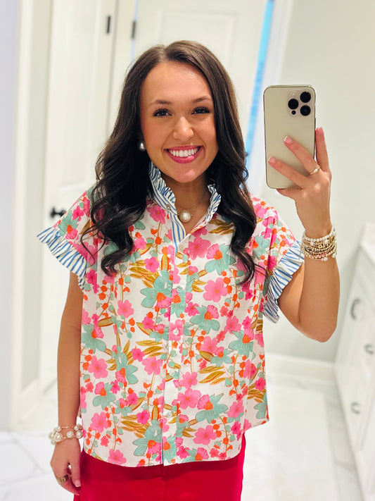 The Julie Floral Blossoms Top
