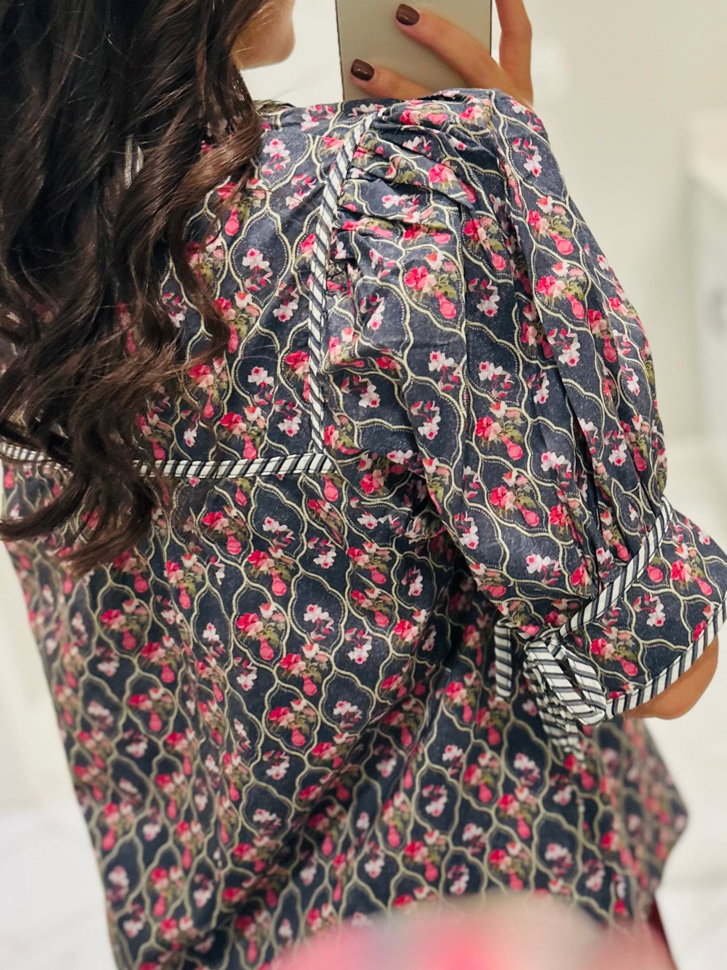 The Lottie Navy Floral Top