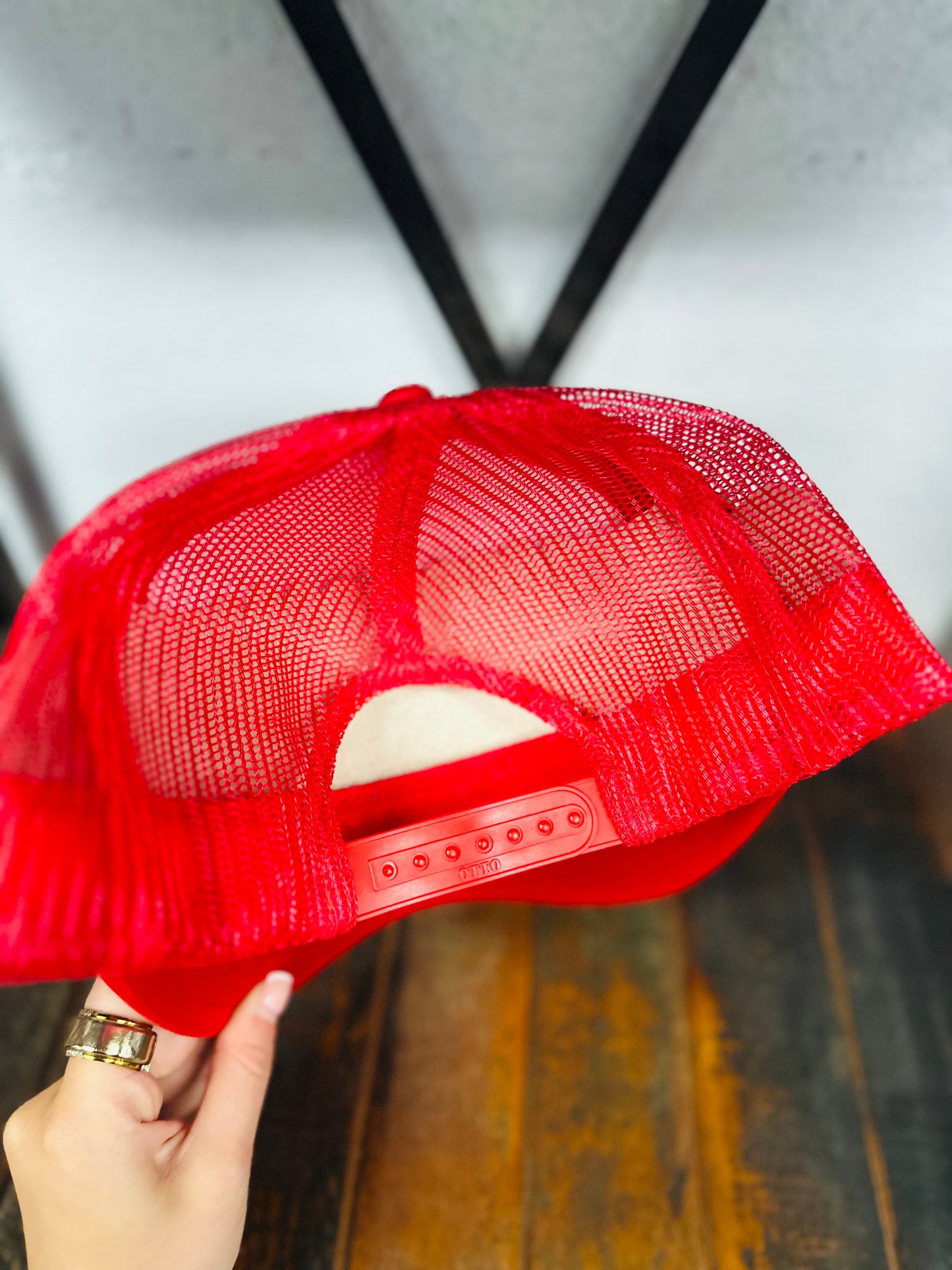 Red Feather Trucker Hat