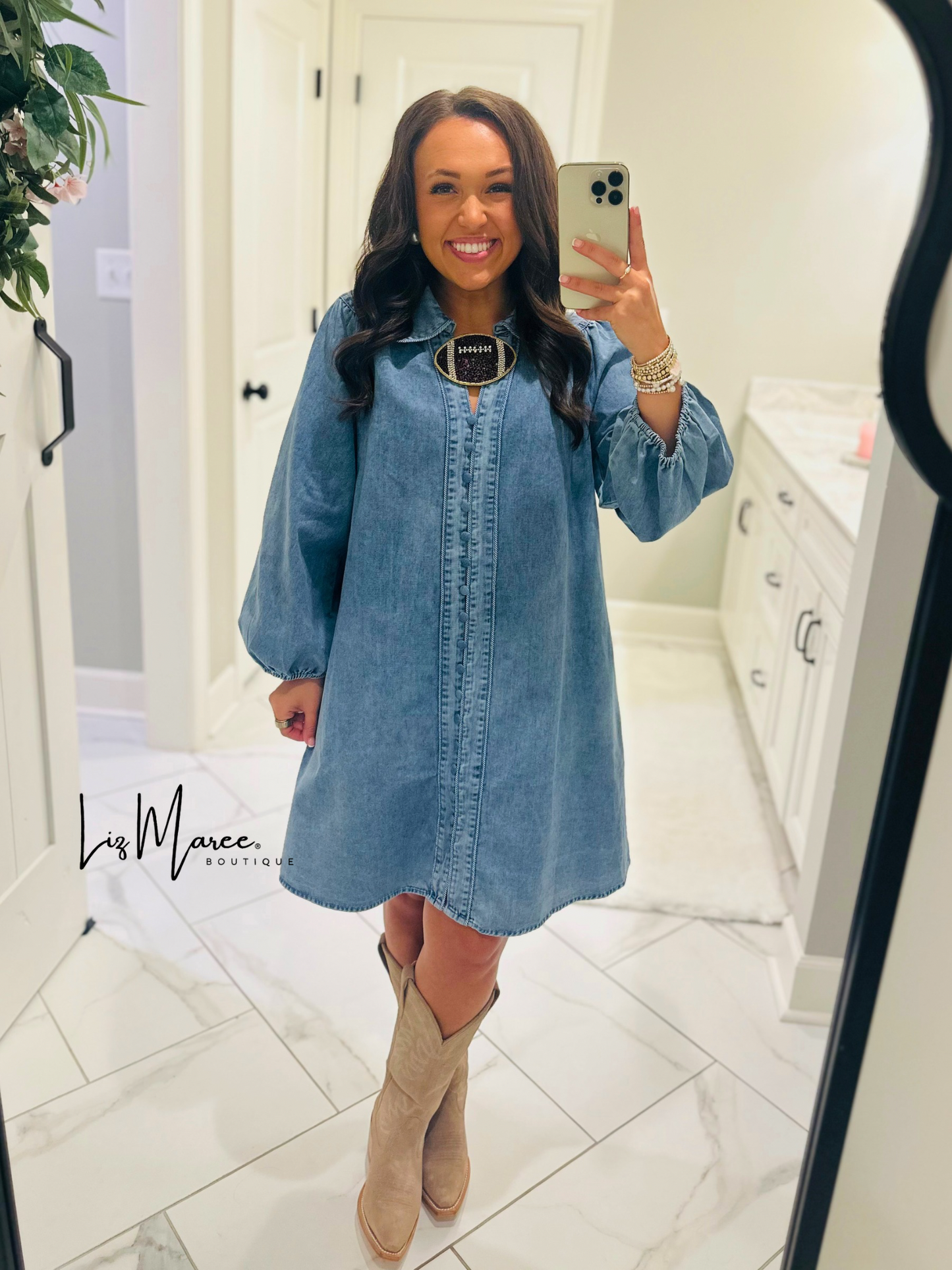 The Drew Button Down Denim Dress