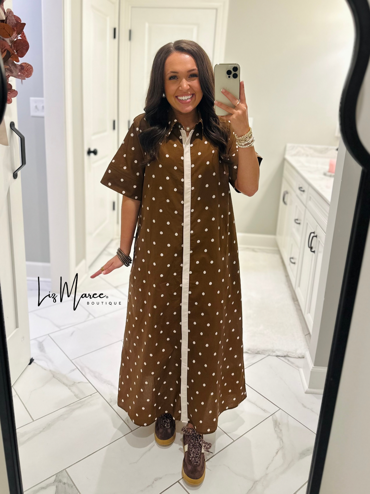 The Ruth Brown Polka Dot Midi Dress