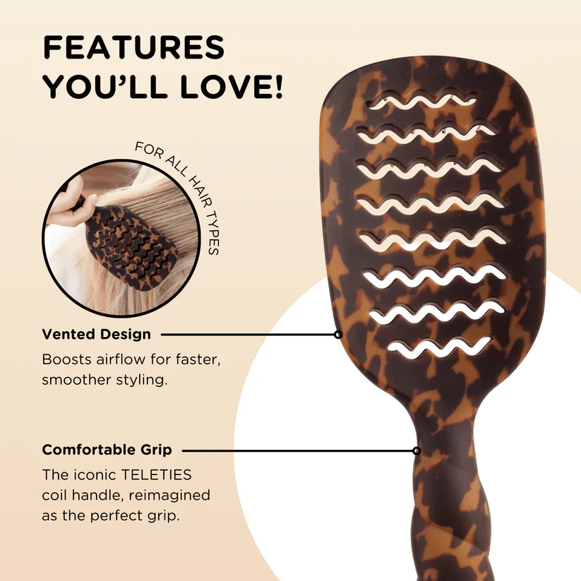 Vented Hair Brush - Tortoise