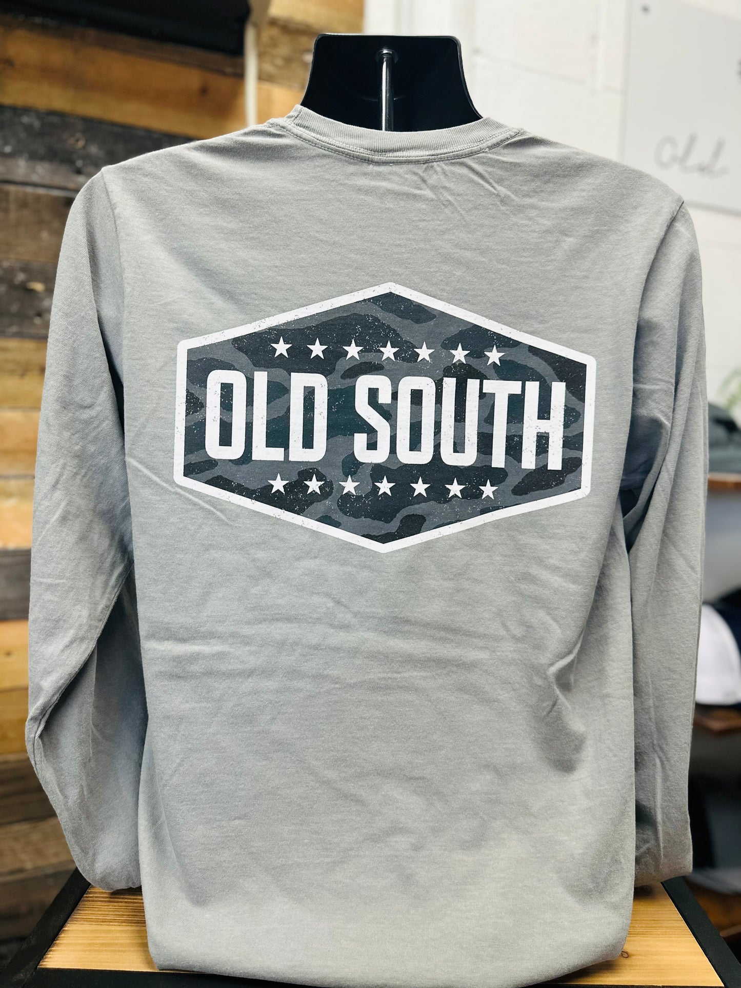 Blackout Camo Logo Long Sleeve Tee