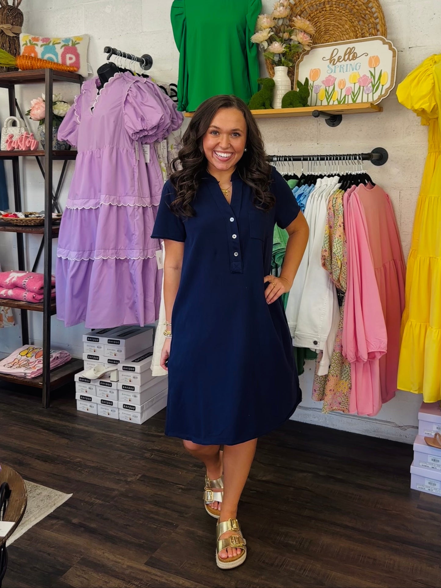 The Navy Vintage Wash Short Sleeve T-Shirt Dress