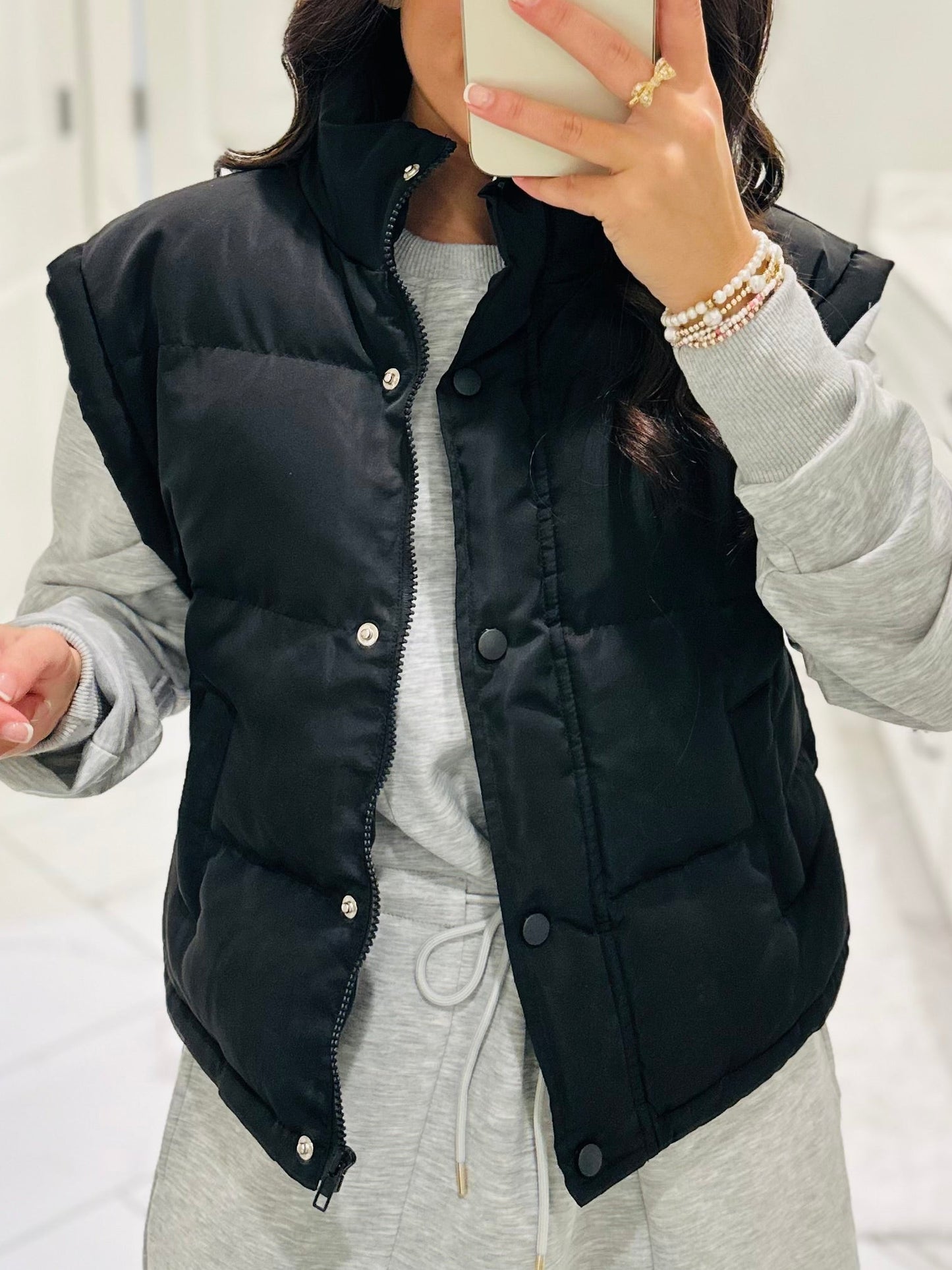 The Black Puffer Vest